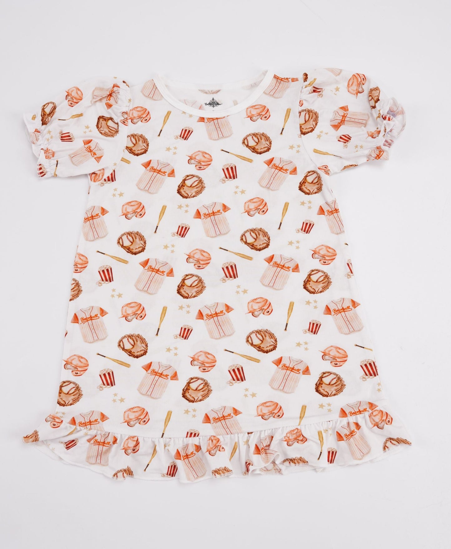 Baseball Bamboo Play Dress - front view