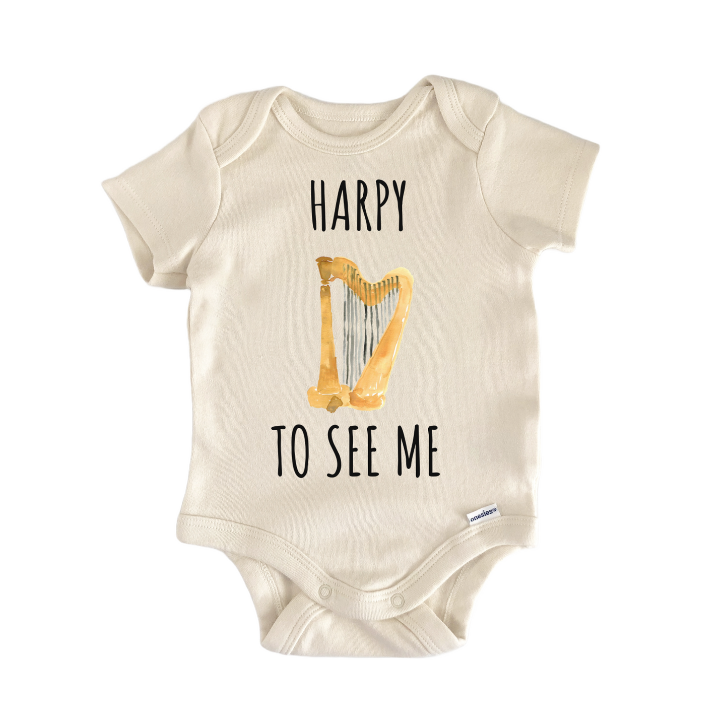 Harp Instrument Strings Musician Baby Gift Baby Bodysuit