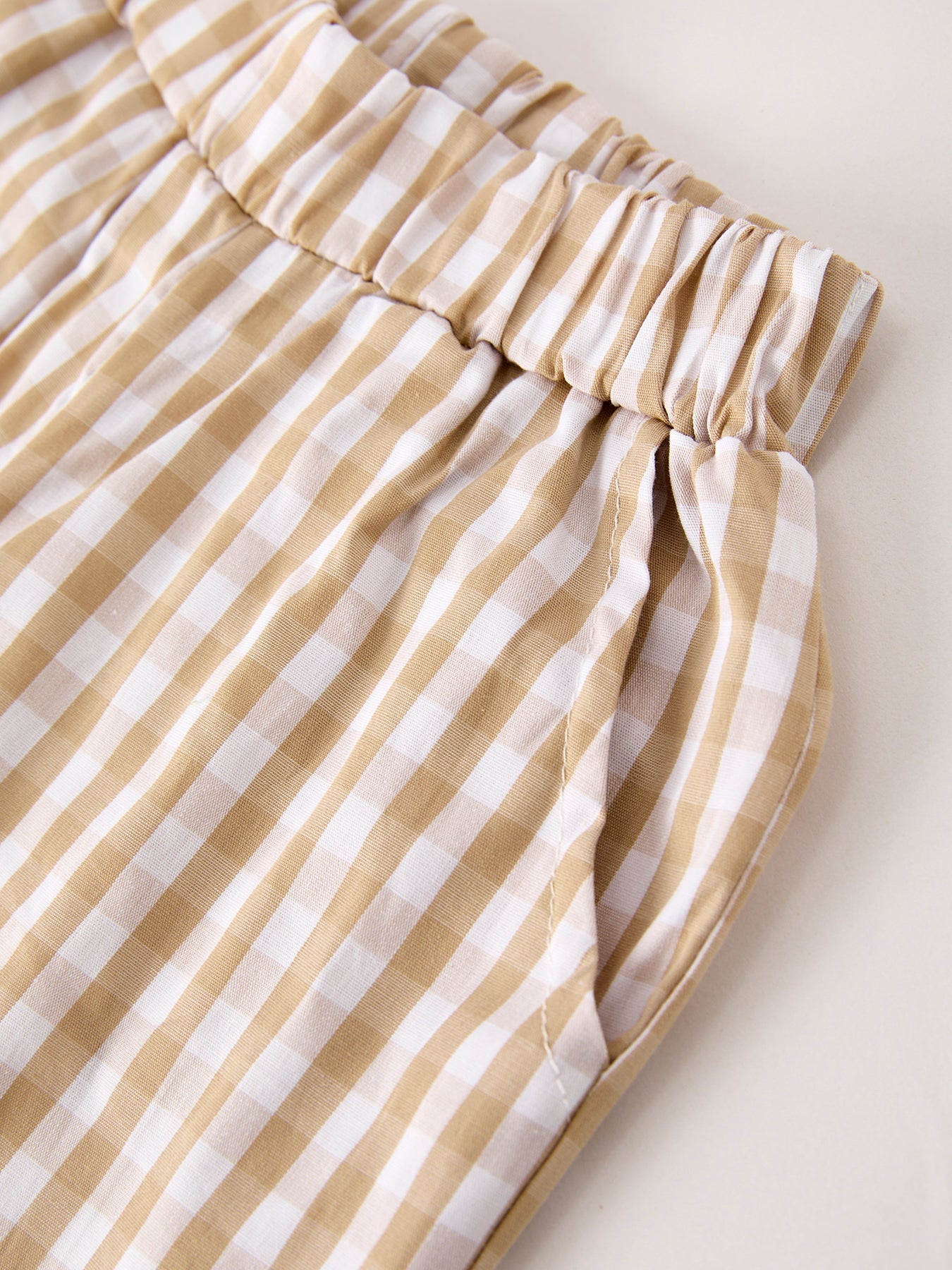 Fall Thanksgiving Plaid Chick Embroidery Smocking Boys Set