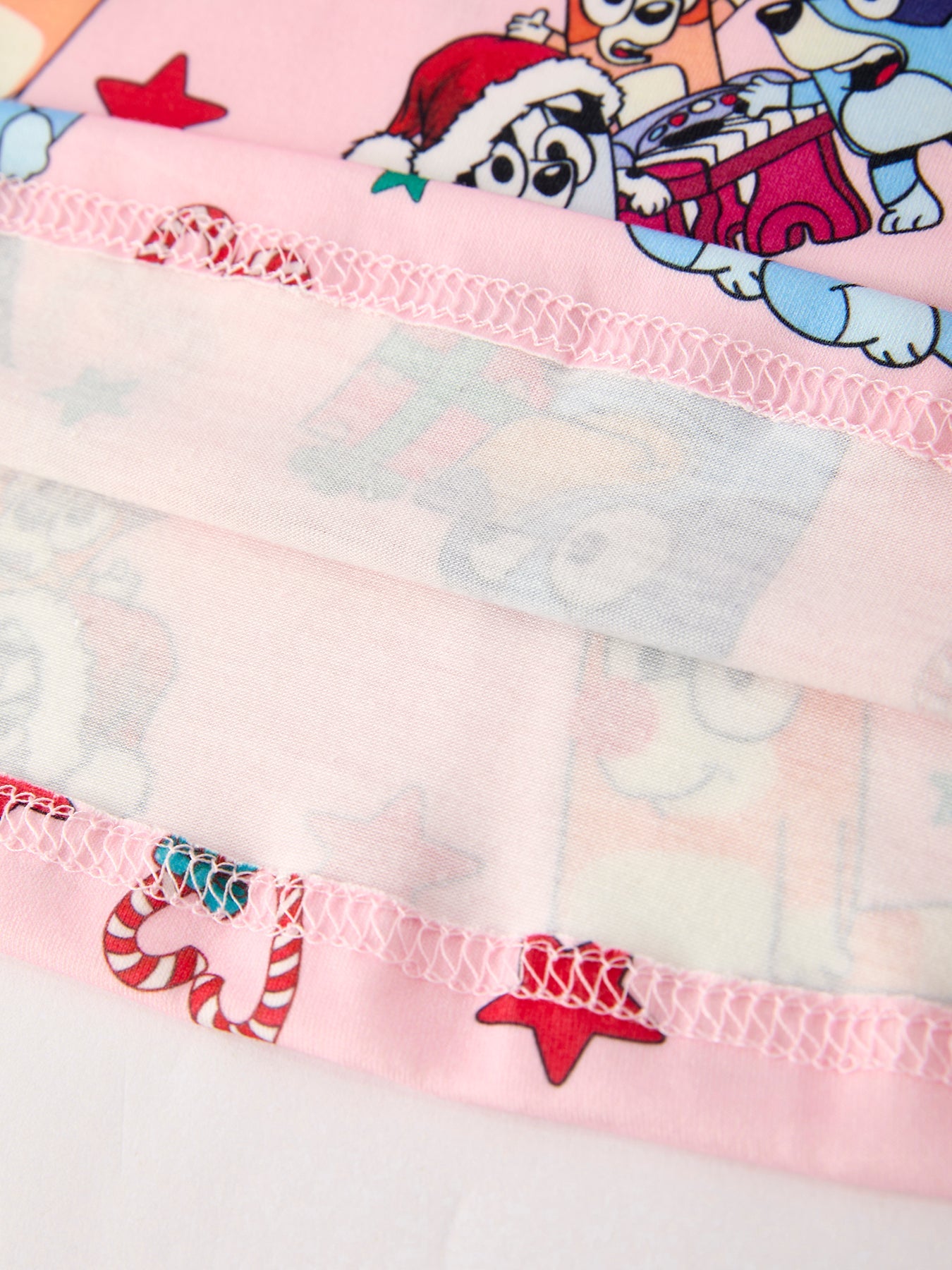 Winter Christmas Character Print Pink Girls Dress