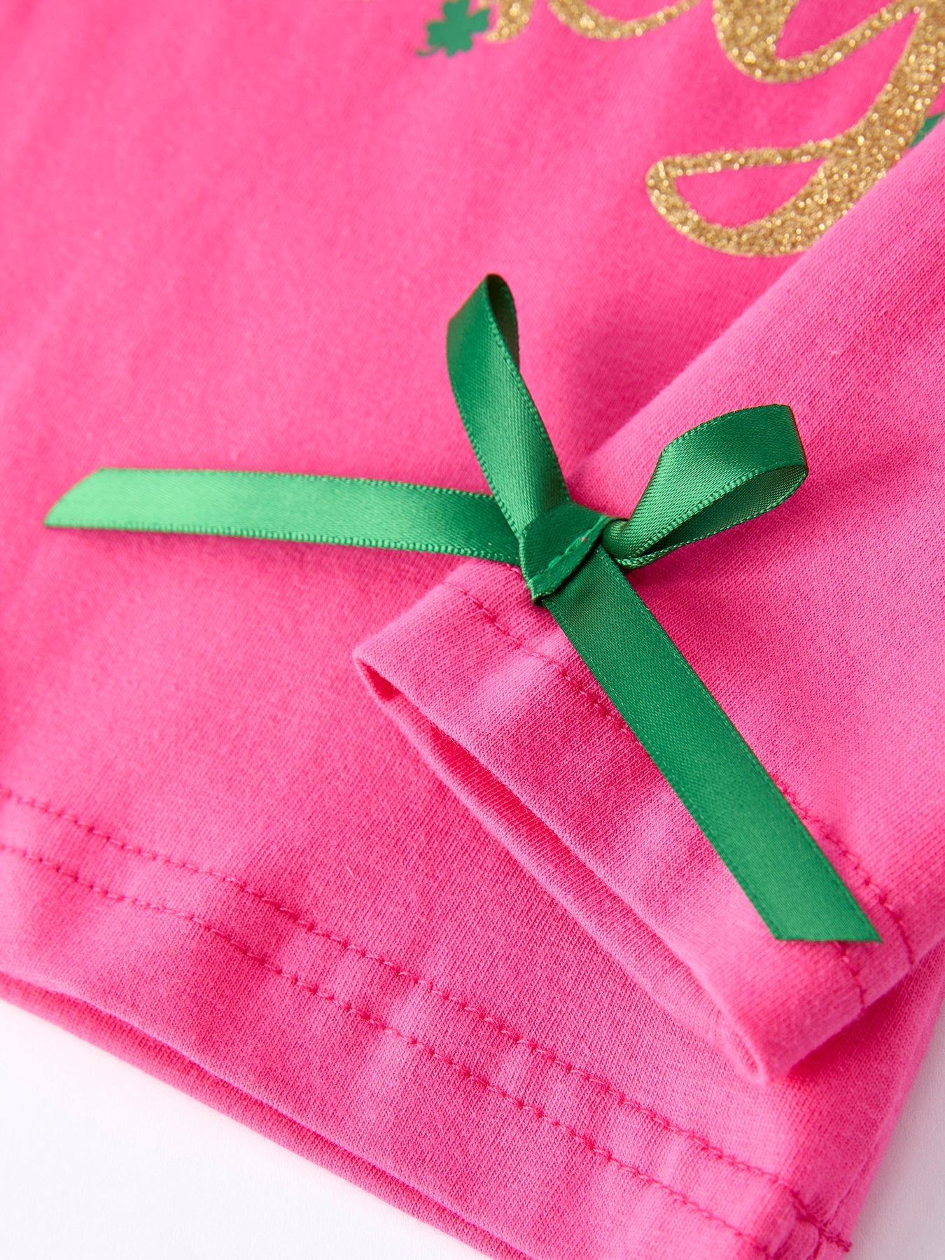 St. Patrick Shamrock Letter Top + Girls' Tulle Sequin Skirt Set