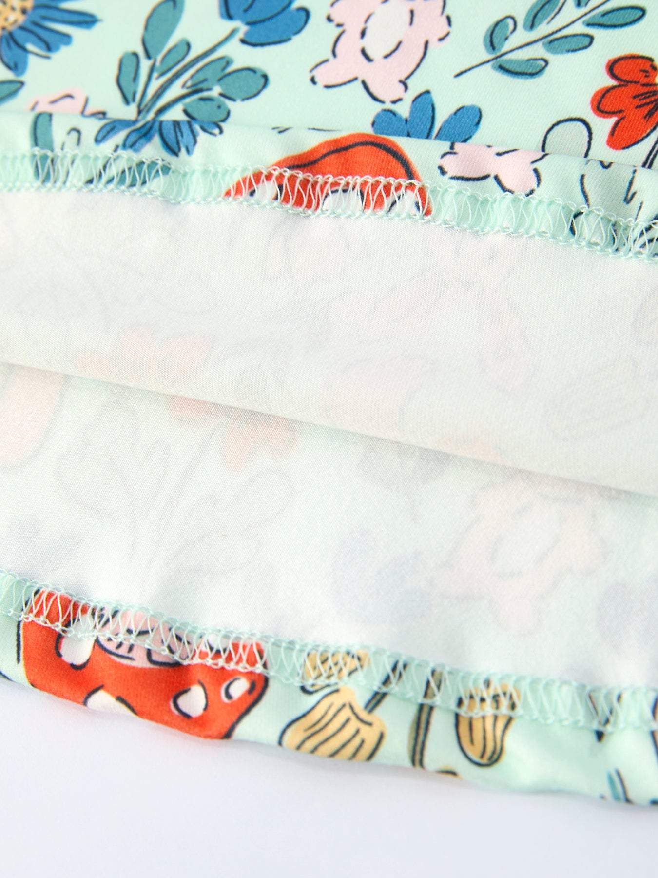 Easter Bunny and Mushroom Print Girls' Dress