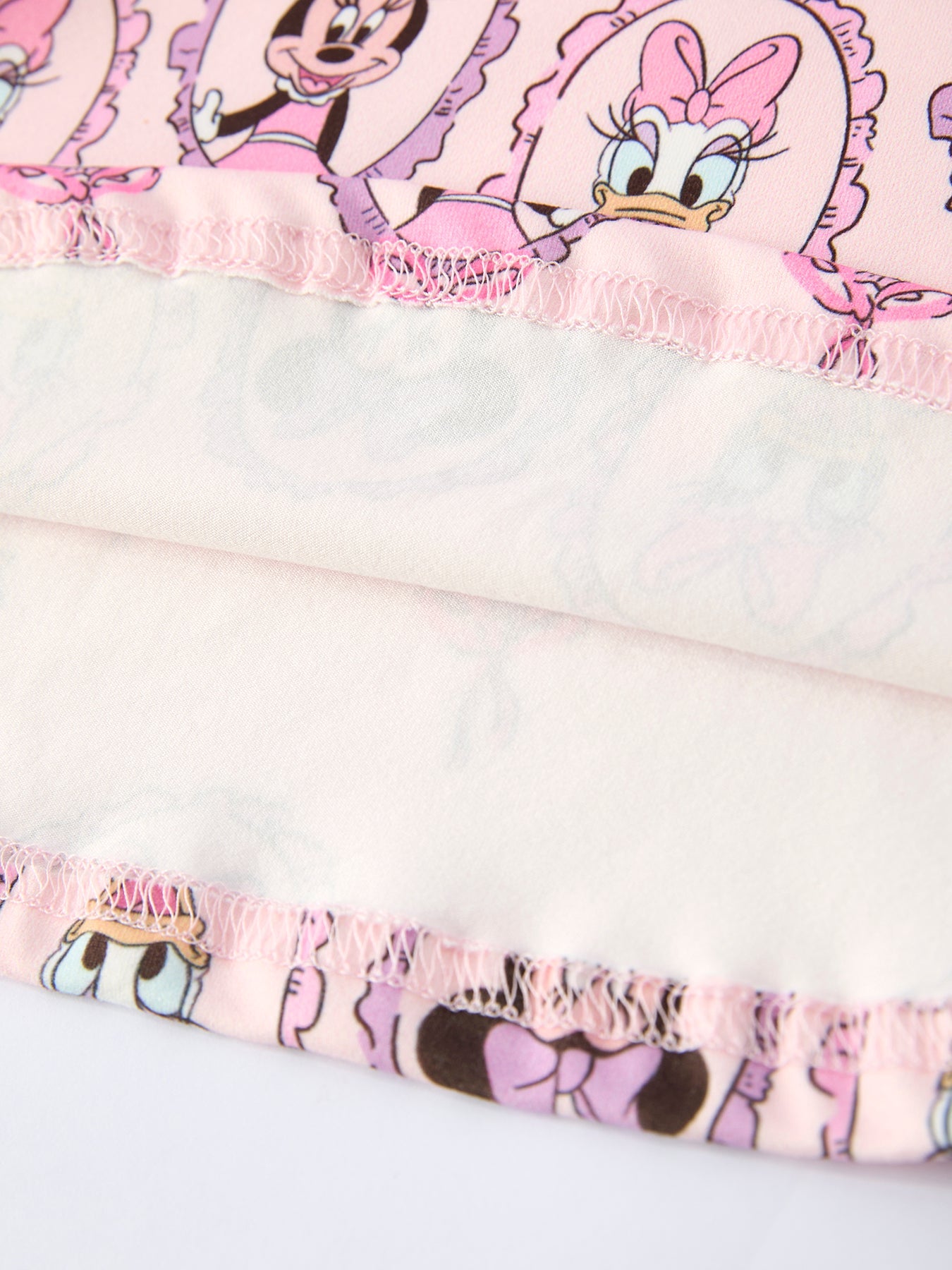 Pink Character Mirror Bow Print Girls' Dress