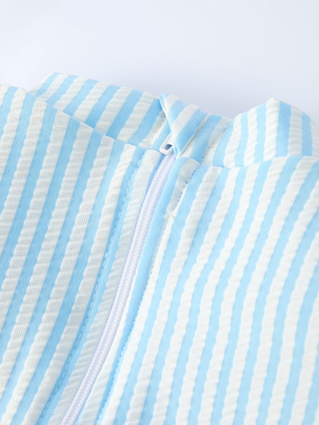 Rainbow swimsuit fabric close-up