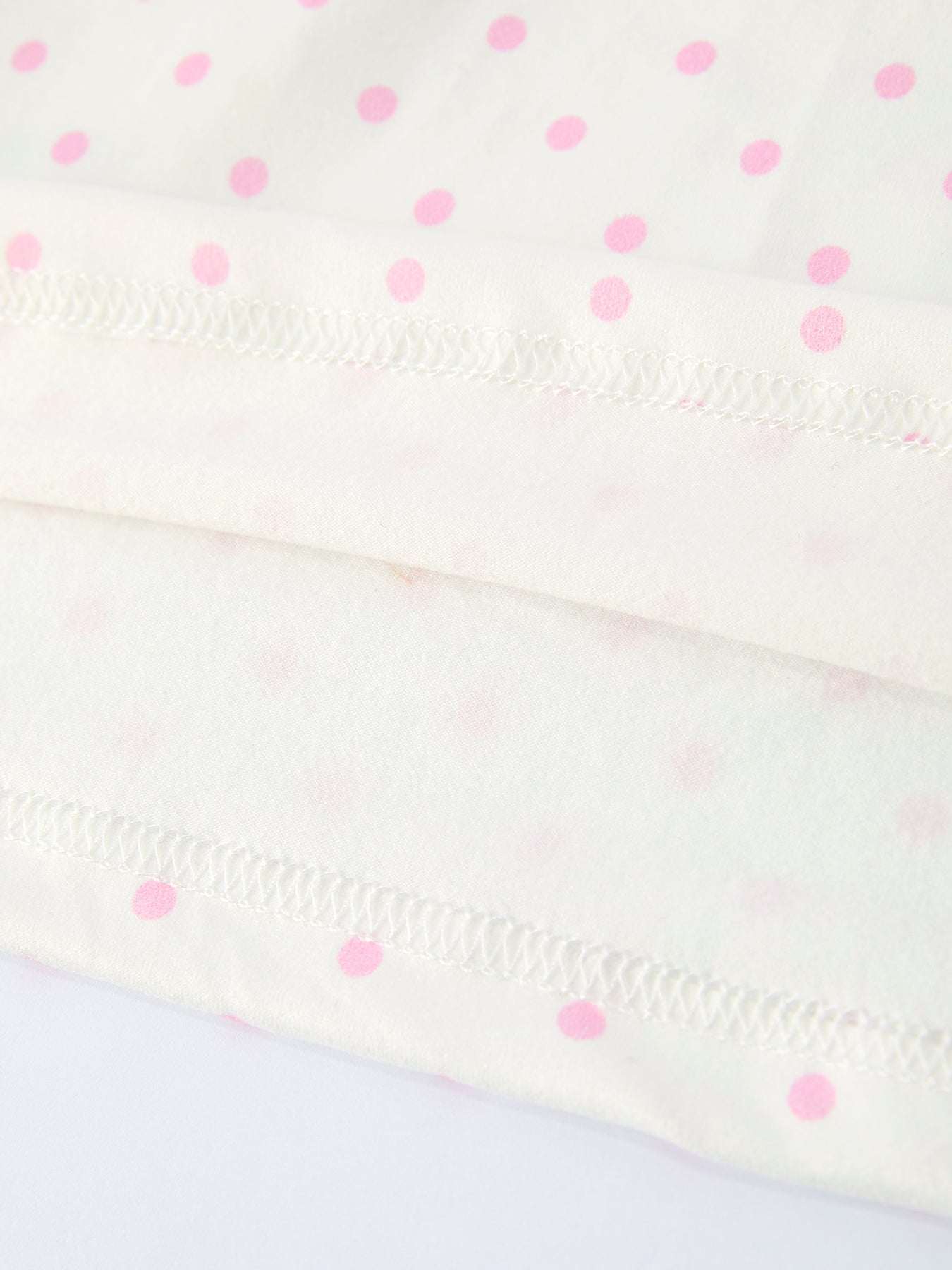 Back to School Polka Dot Girls Dress Pencil Bow Applique - fabric and material close-up