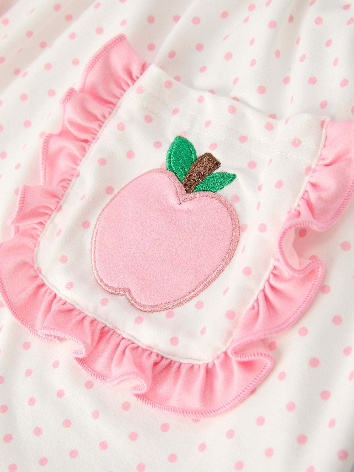 Girl wearing back to school apple applique set