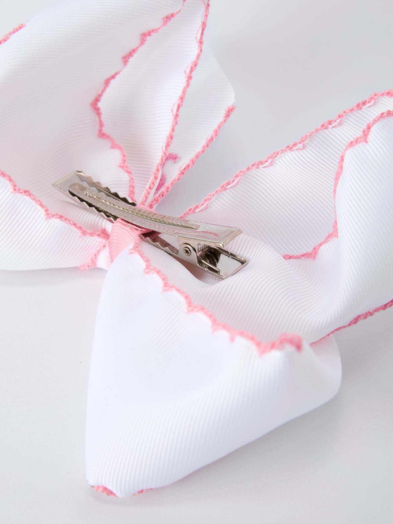 Back to School Yellow Pencil Bow Hair Clip 6.25 Inch Bows - styling detail