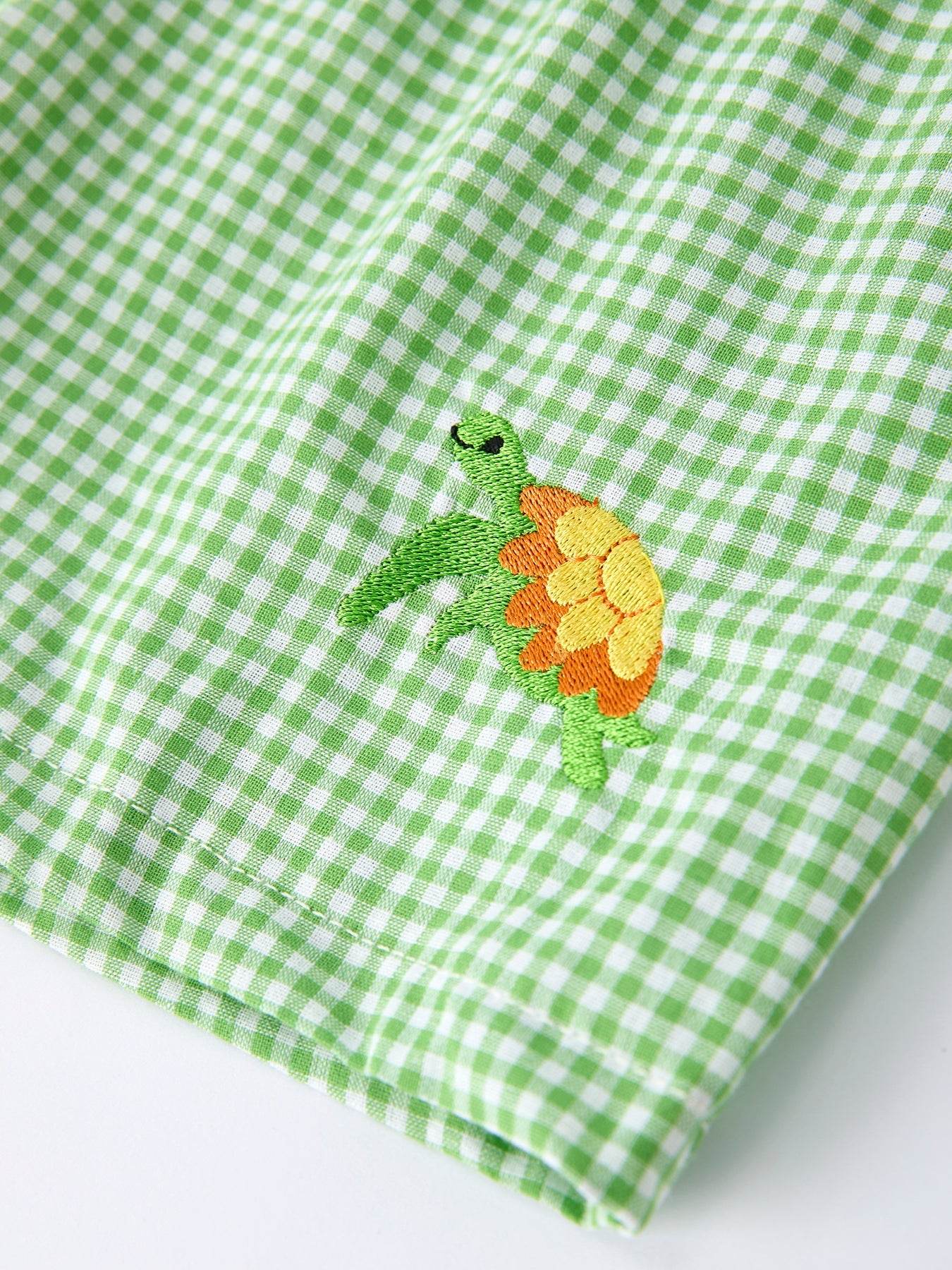 Spring Turtle Smocked Boy Set