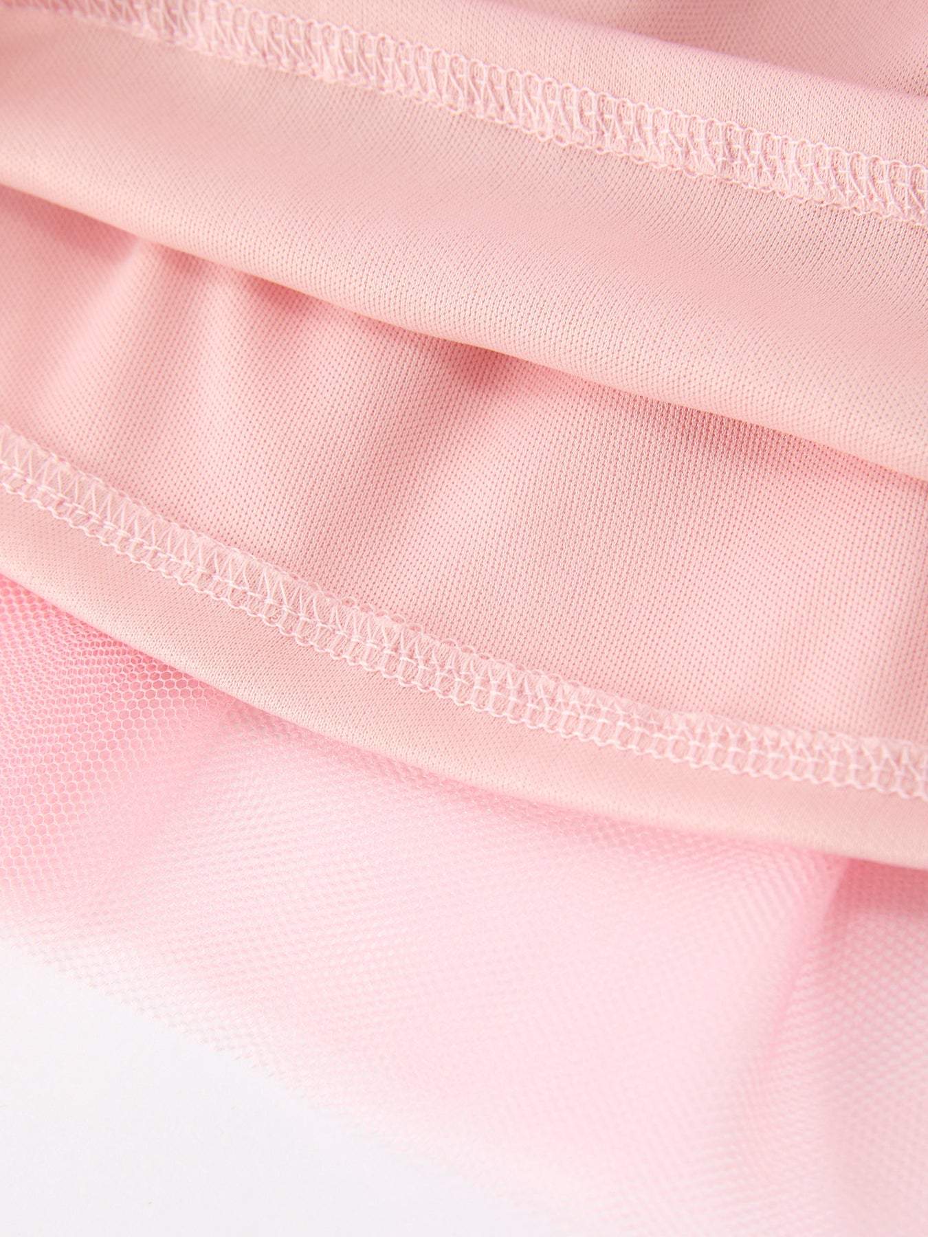 Back To School Pencil Bow Girls Skirt Tulle Applique Skirt - fabric and material close-up