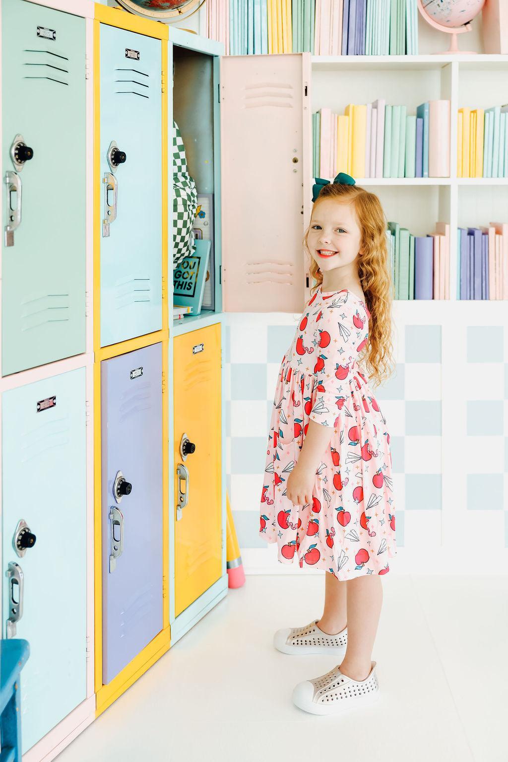 SALE Star Student 3/4 Sleeve Pocket Twirl Dress