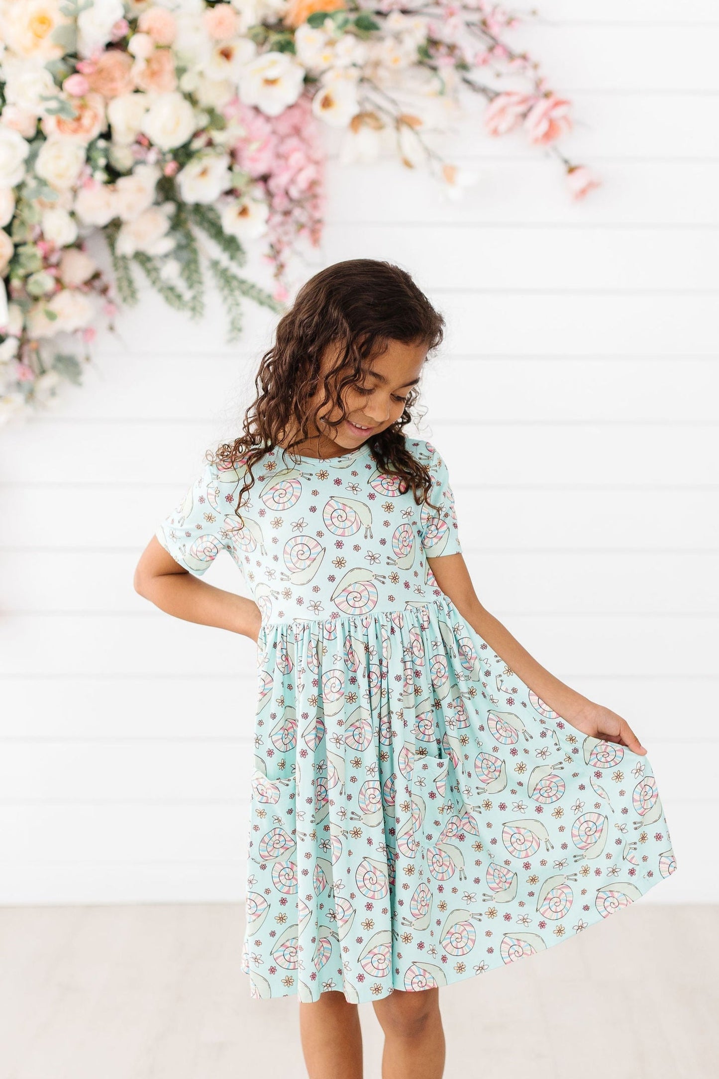 SALE Spring Snails S/S Pocket Twirl Dress