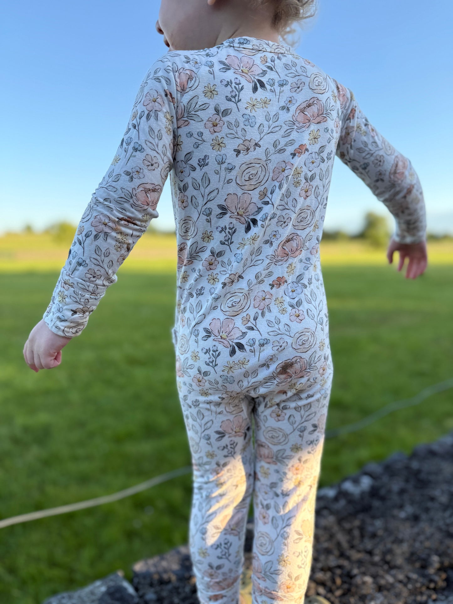 Pastel Petals Modal Zippy Romper