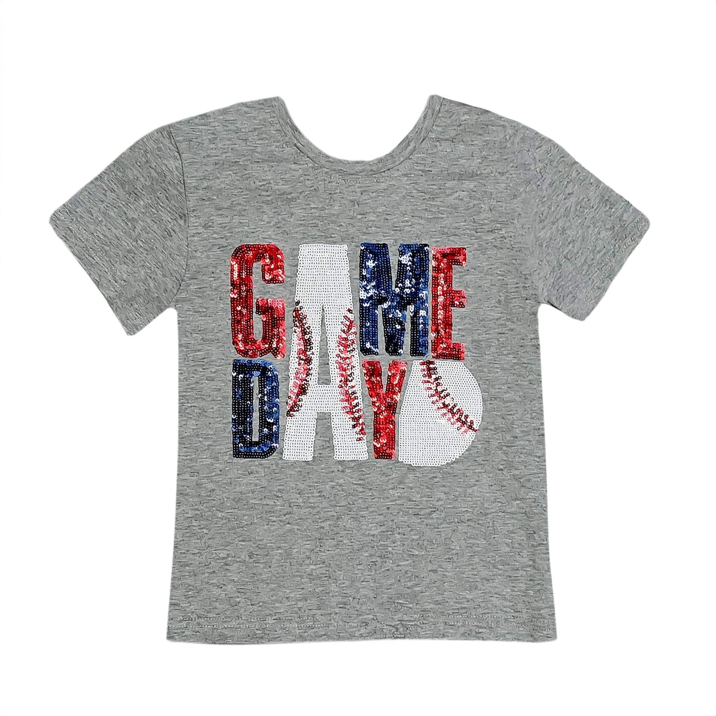 Gameday Red and Navy Shirt, back view