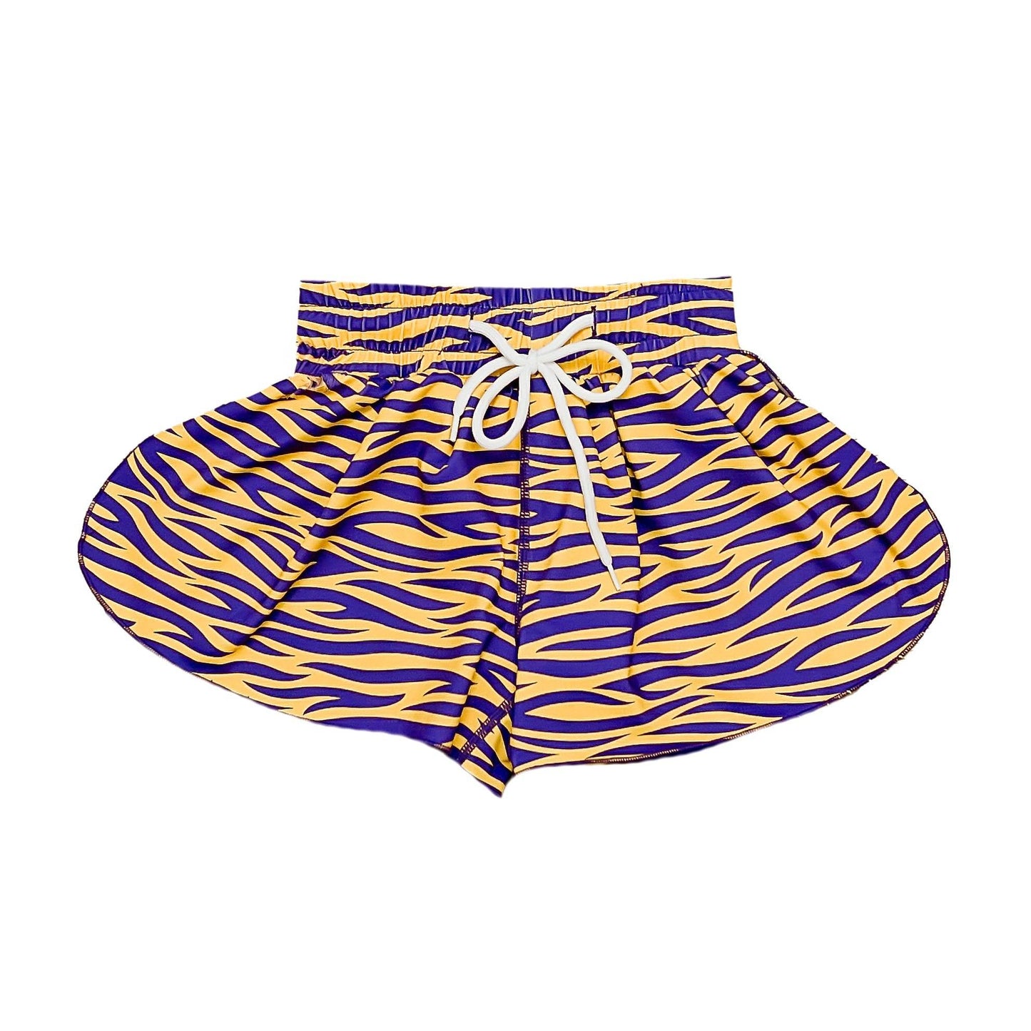 Tiger Striped Butterfly Shorts, detail view