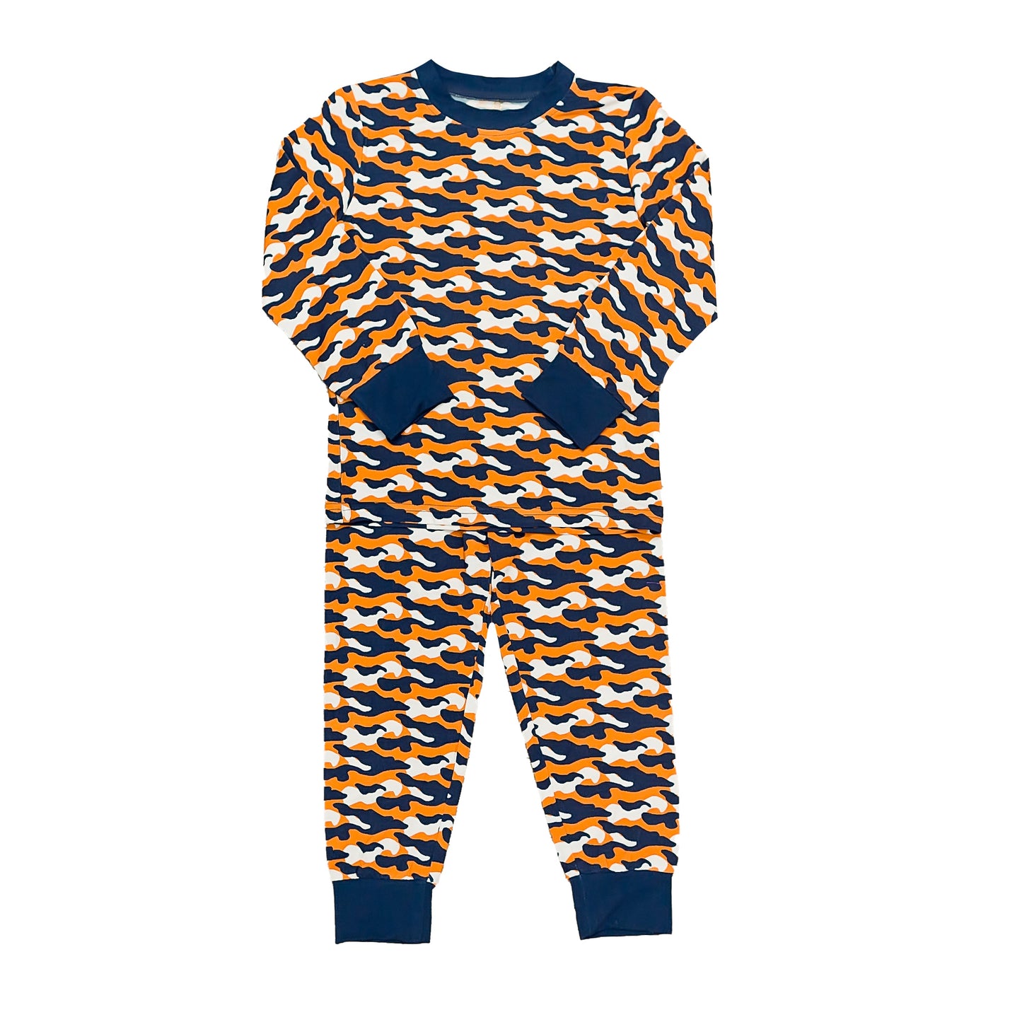 Navy and Orange Camo Pajamas