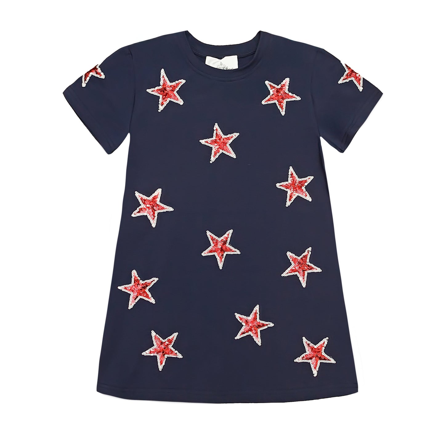 Navy and Red Star Dress