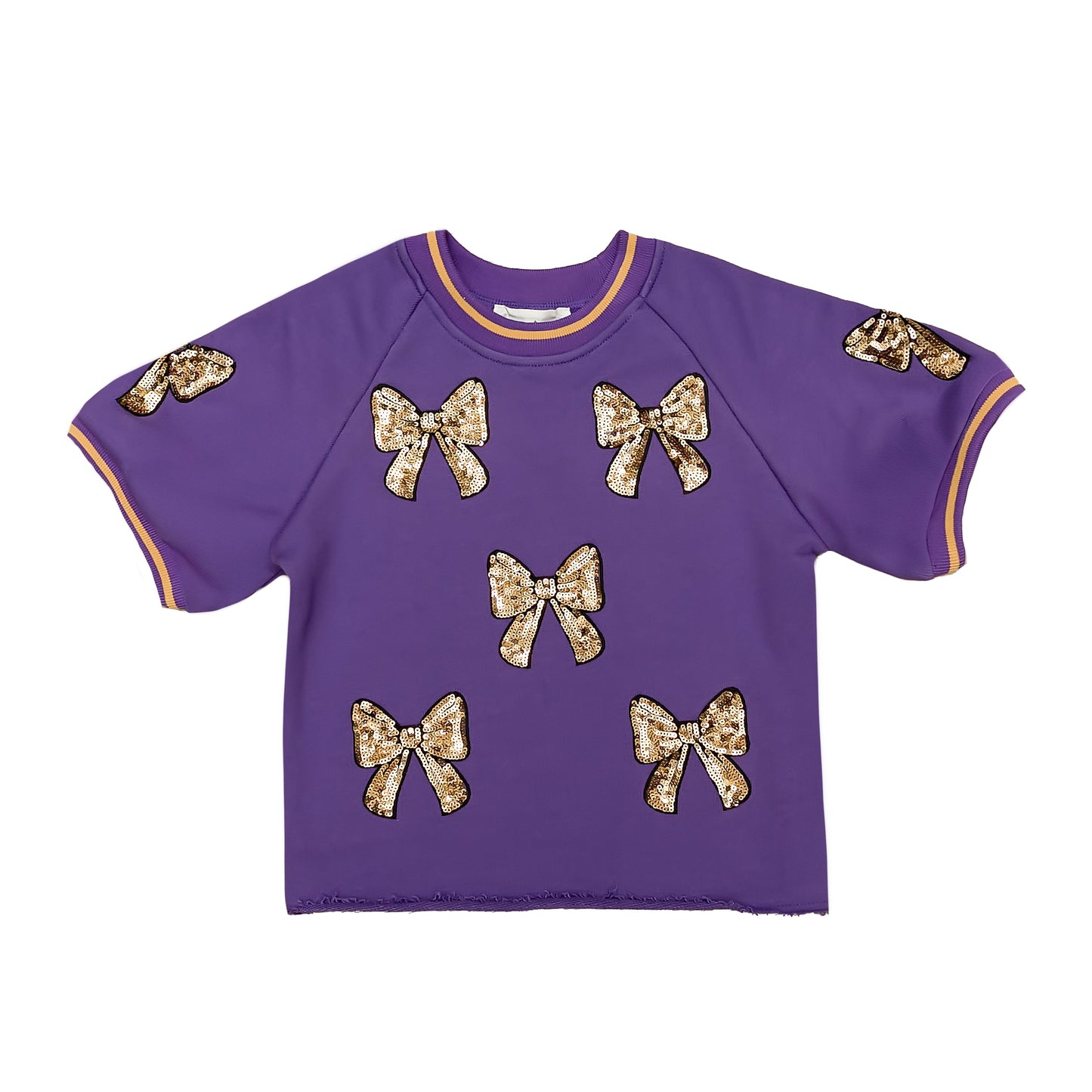 Purple and Gold Bows Top