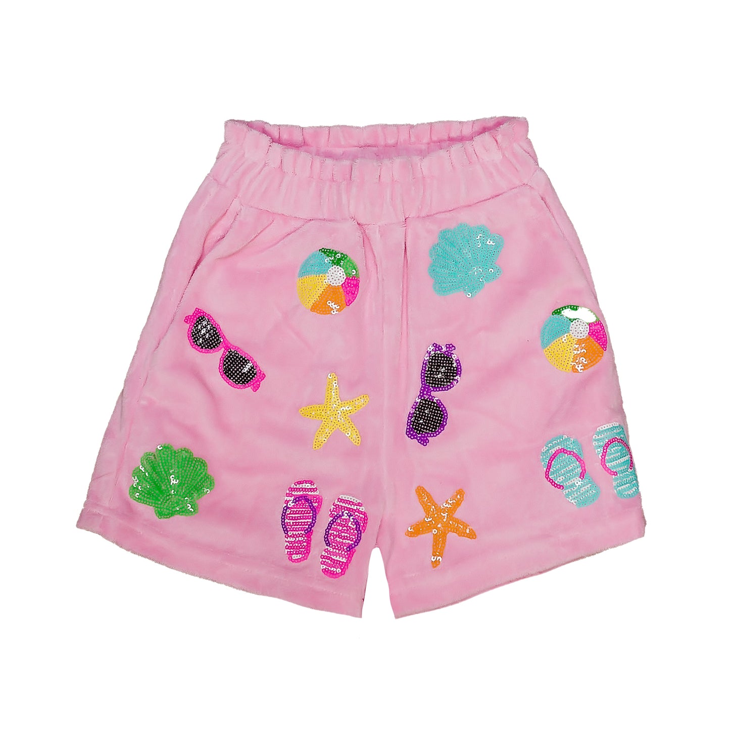 Light Pink Beach Terry Cloth Bottom - back view