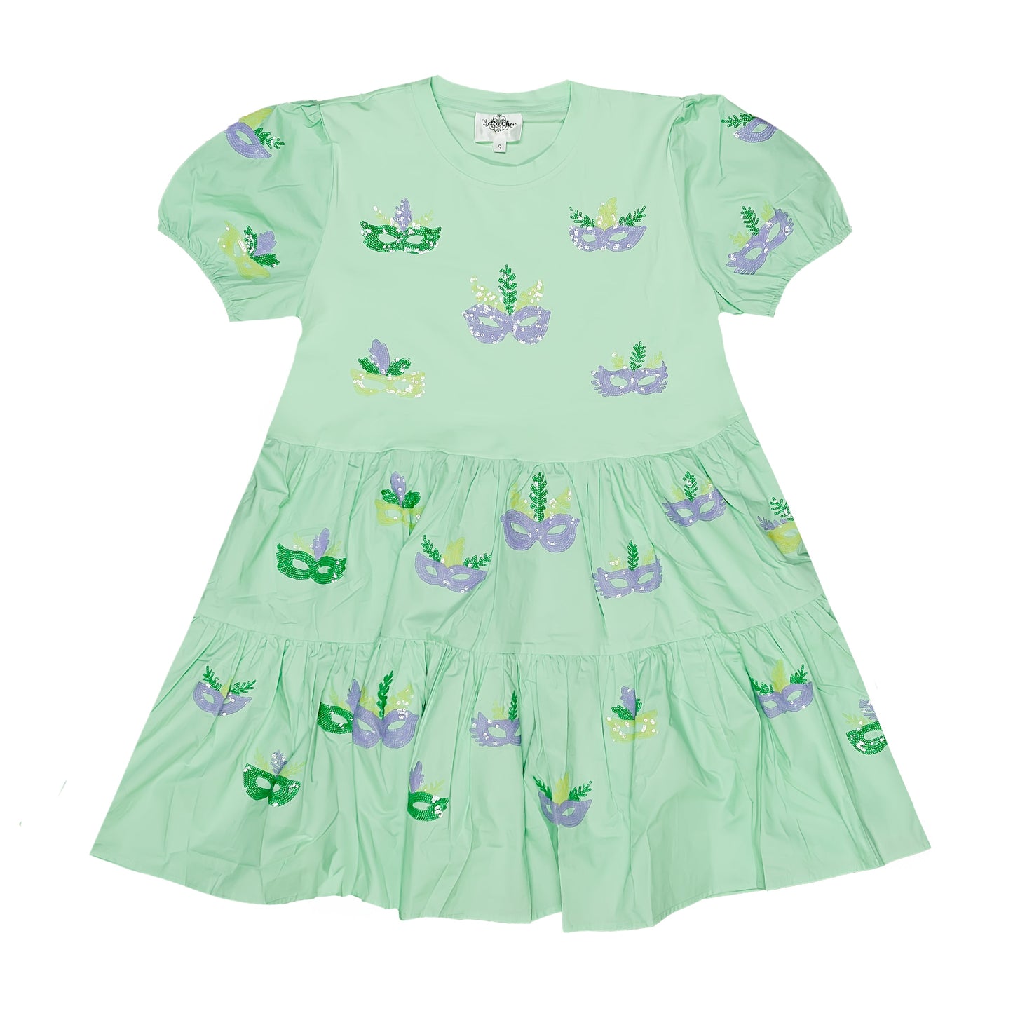 Sequin Mardi Gras Mask Dress