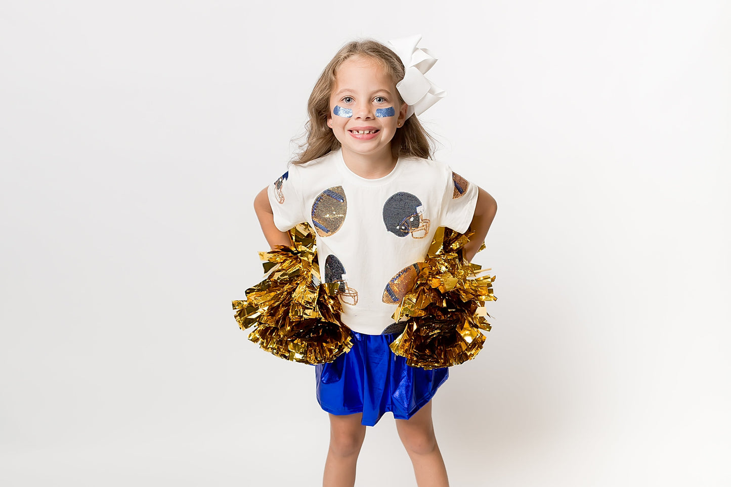 Royal Blue Metallic Skort