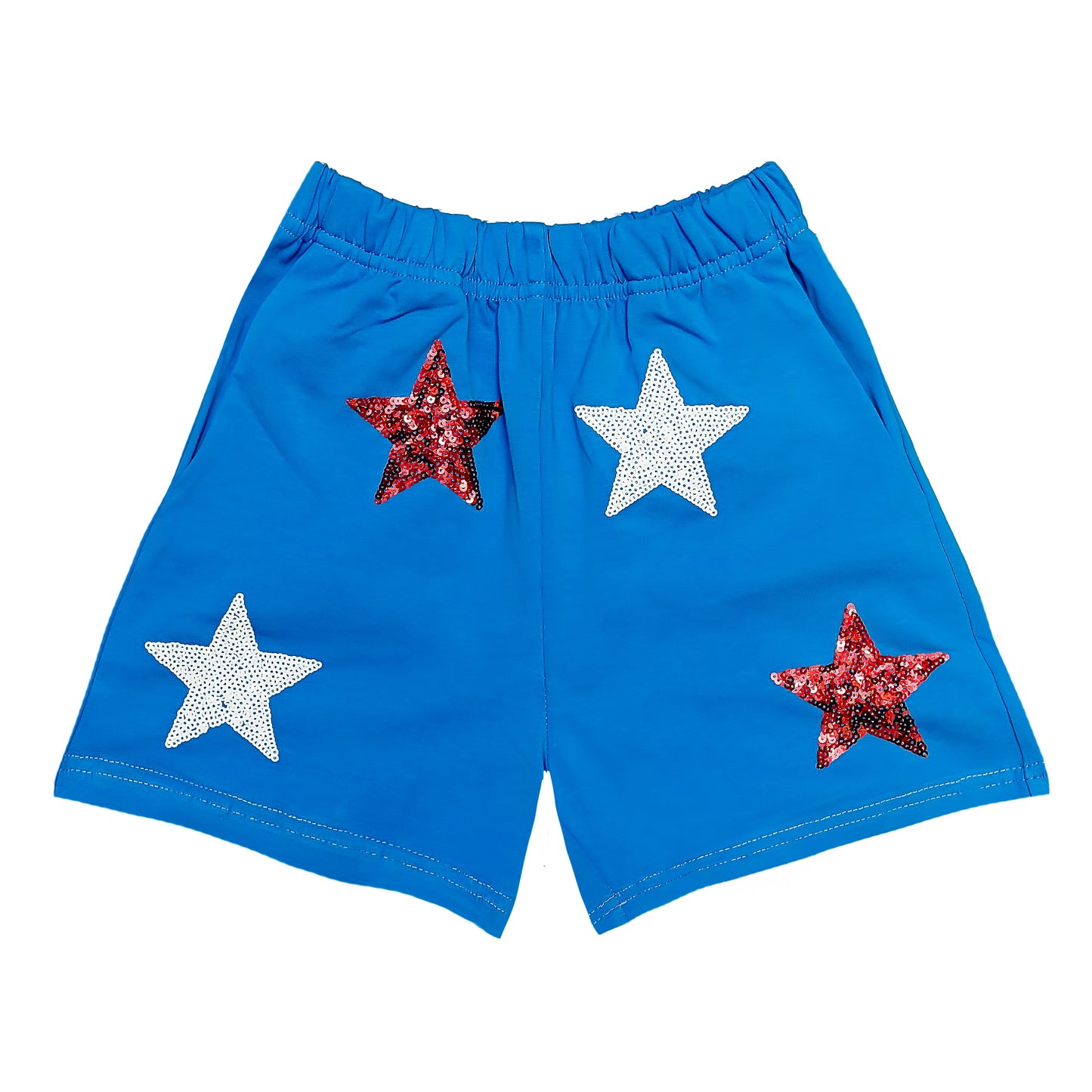 Stars sequin shorts side view