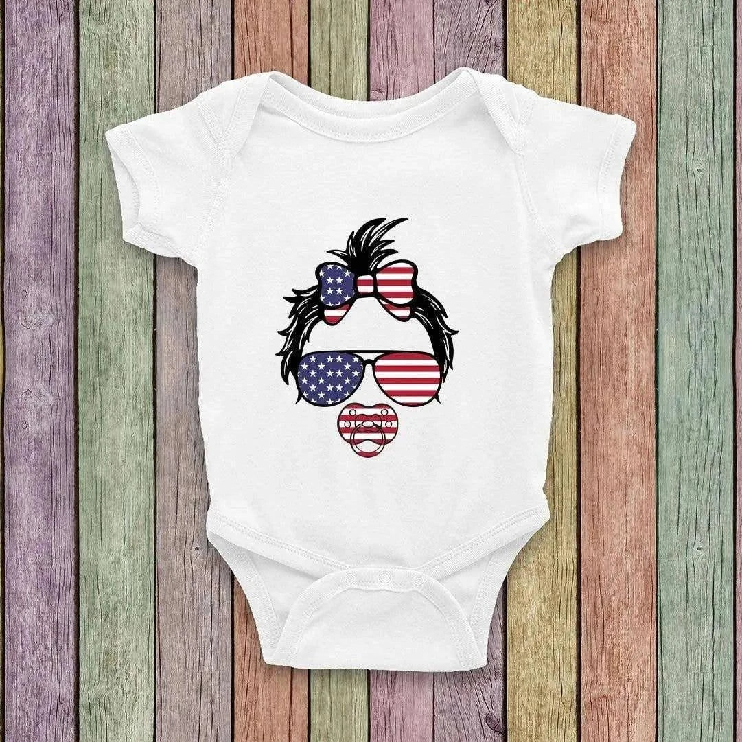 American Baby Girl Unisex Onesie top front view