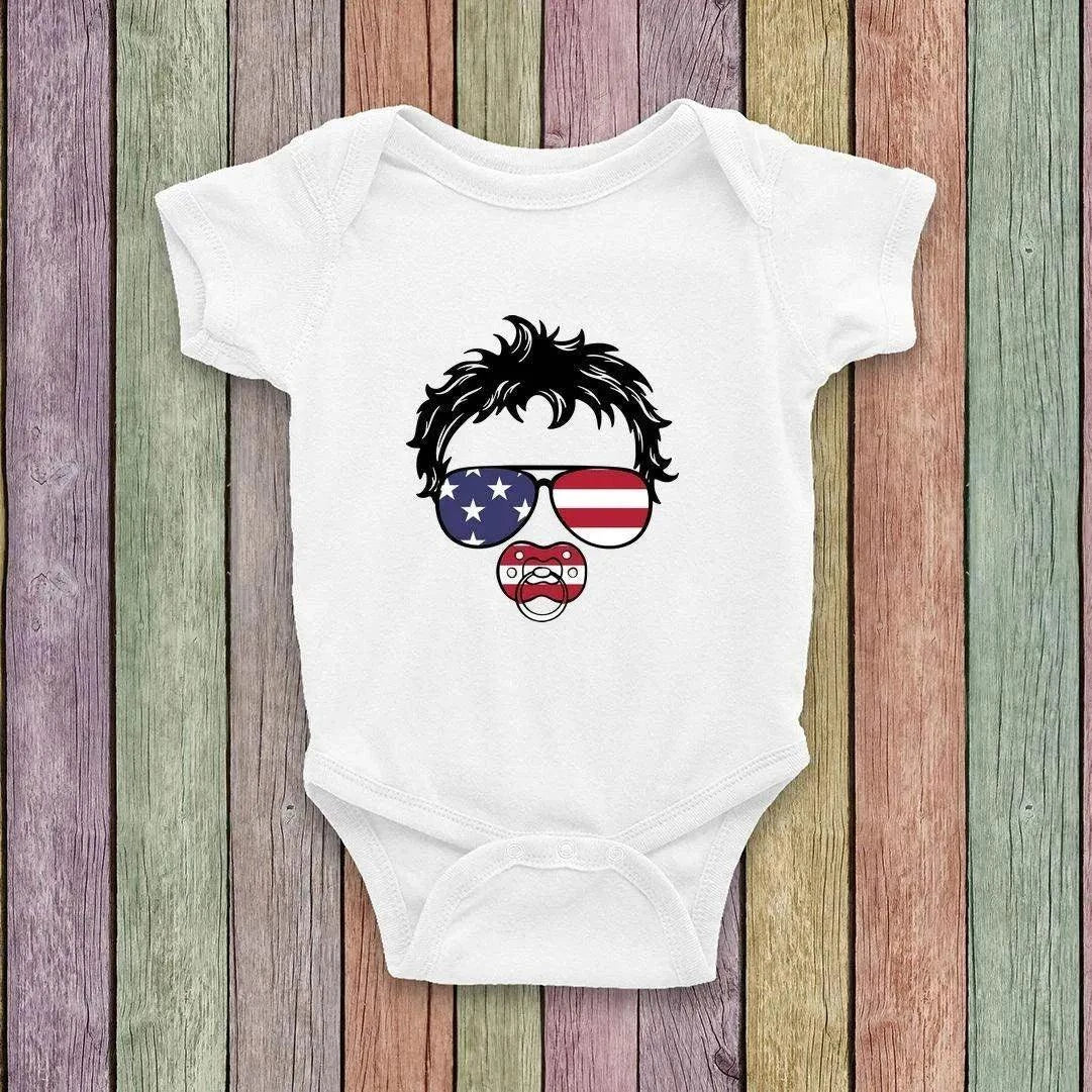 American Baby Onesie - Baby Boy top front view