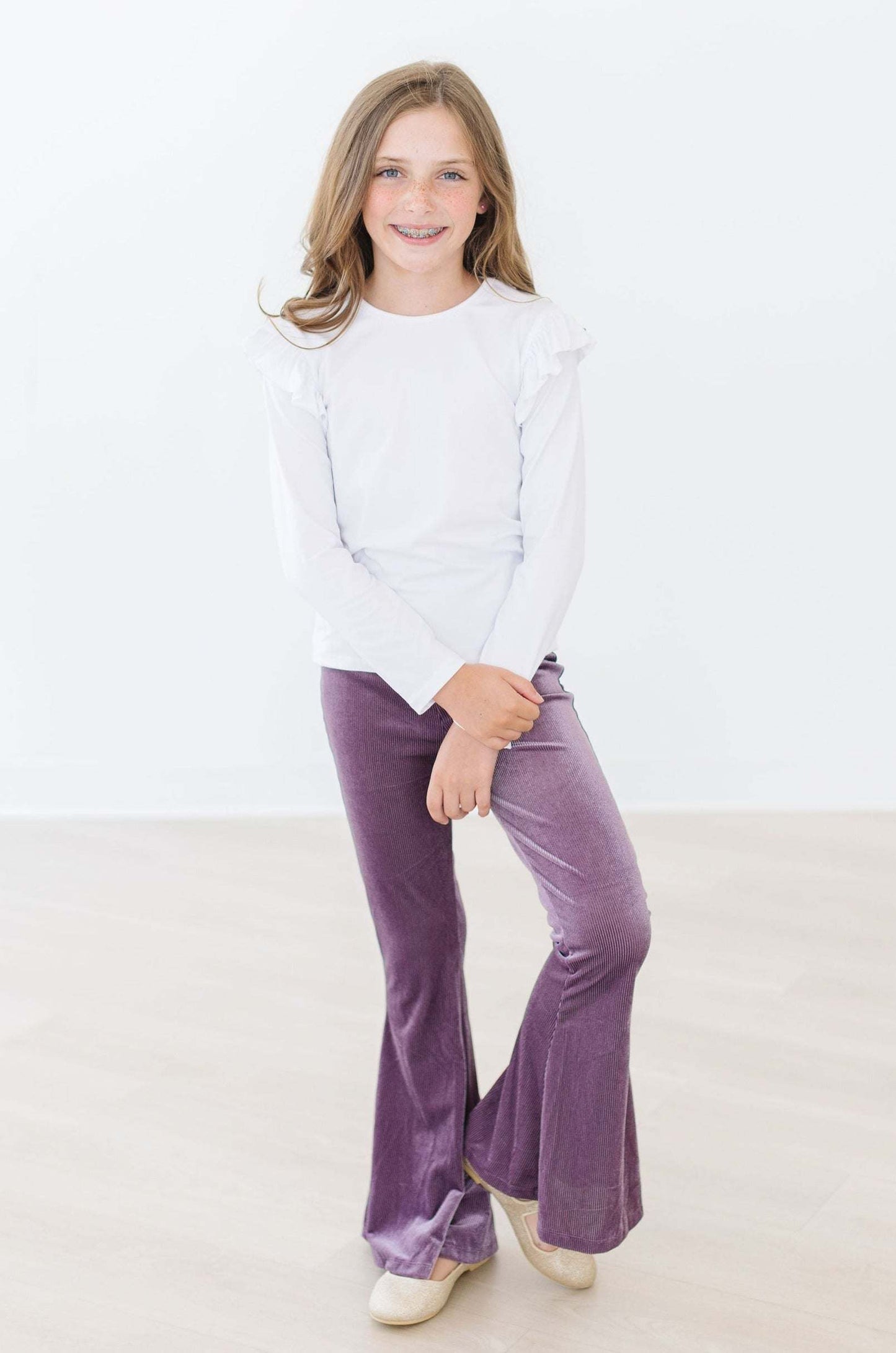 Amethyst Ribbed Velvet Bells
