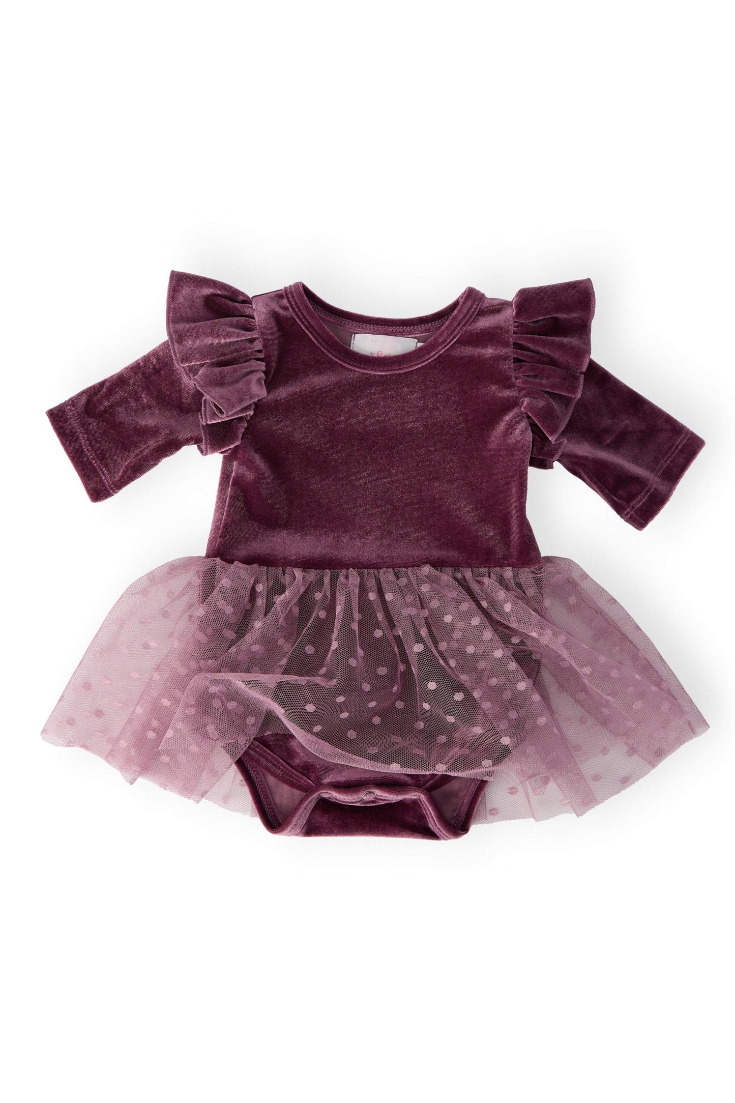 Amethyst Velvet Tutu Bodysuit
