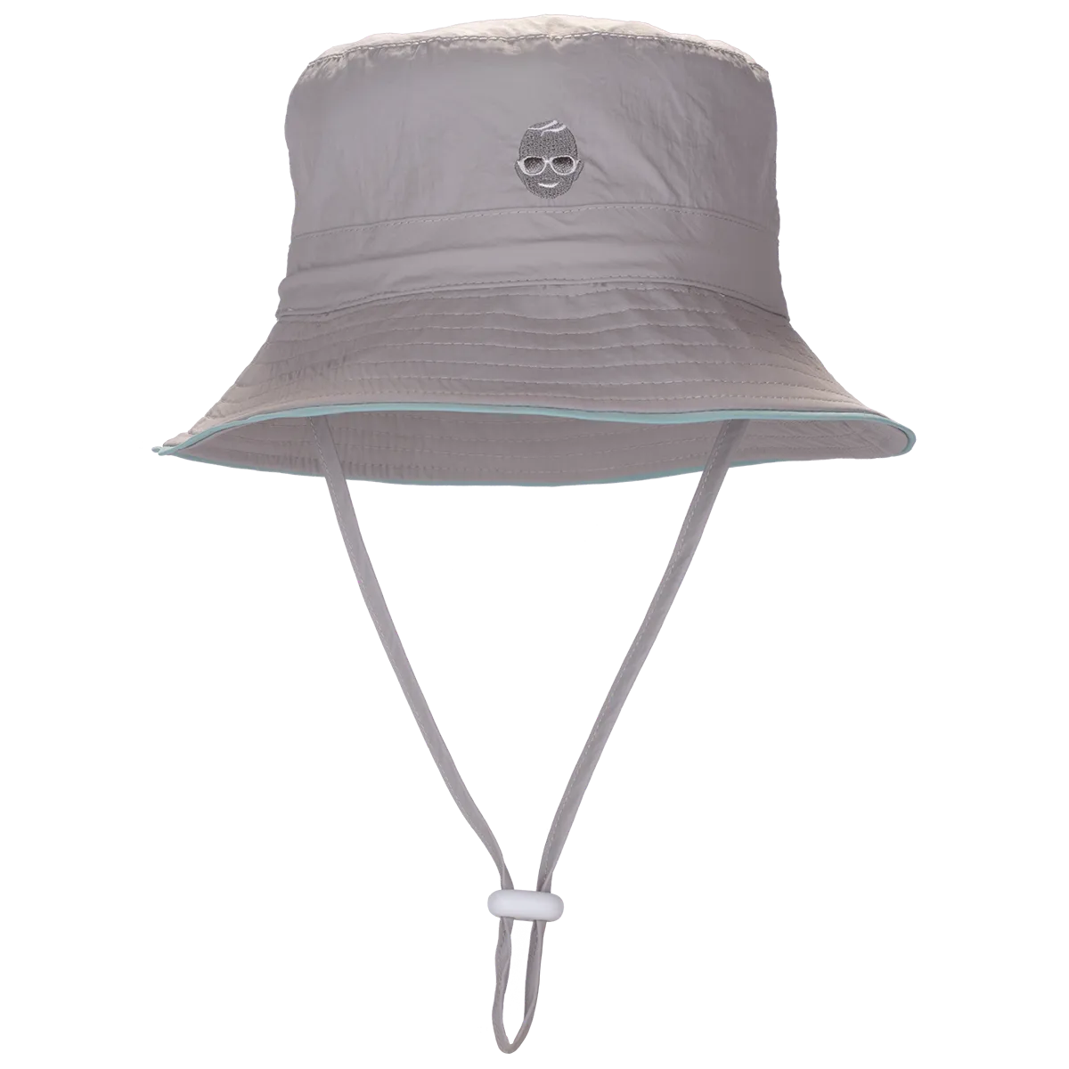 Babiators UV Sun Hat in gray with aqua piping featuring UPF 50+ protection and adjustable fit