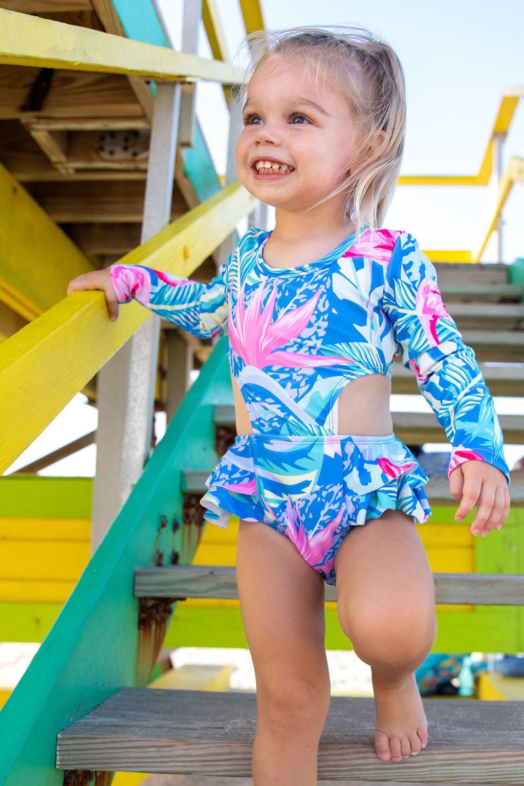 Sapphire Escape One Piece Swimsuit fabric and material close-up