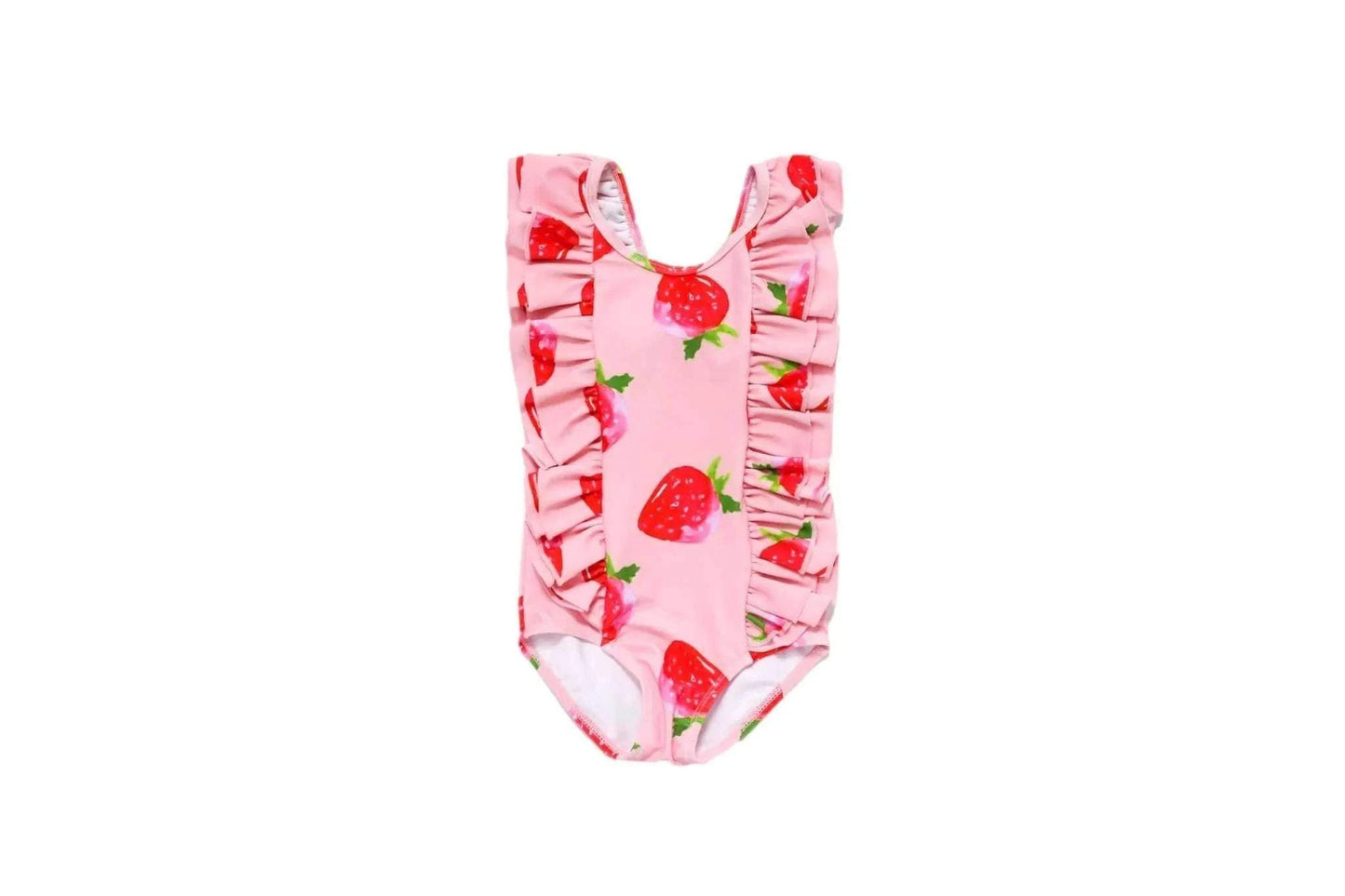 Strawberry Seascape One Piece Swimsuit back view