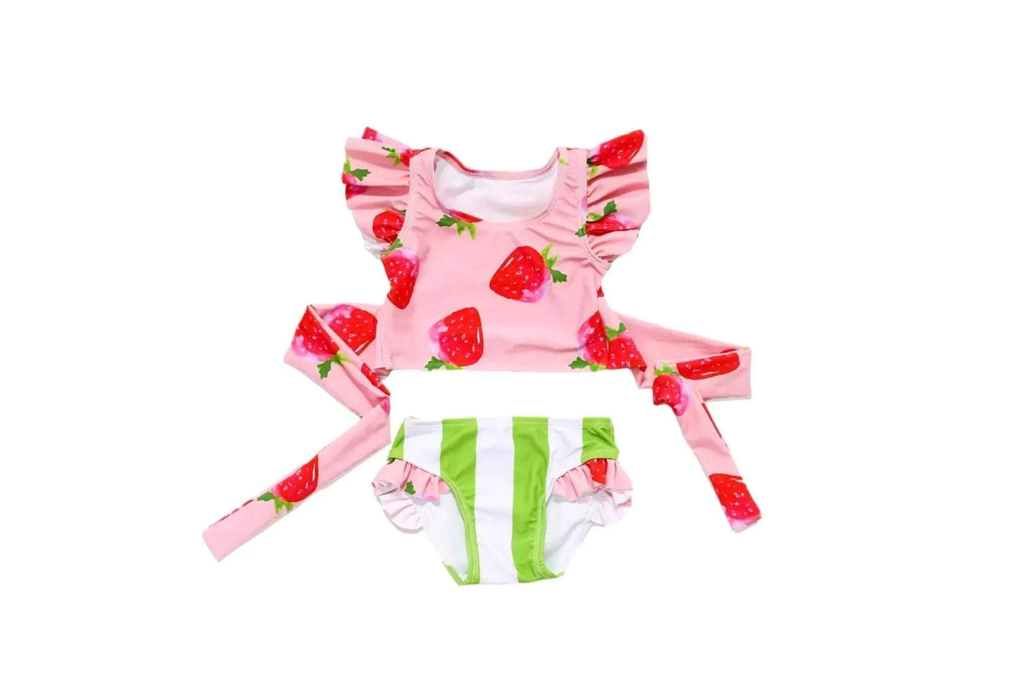 Sweet Charlie Two Piece Strawberry Swimsuit detail view