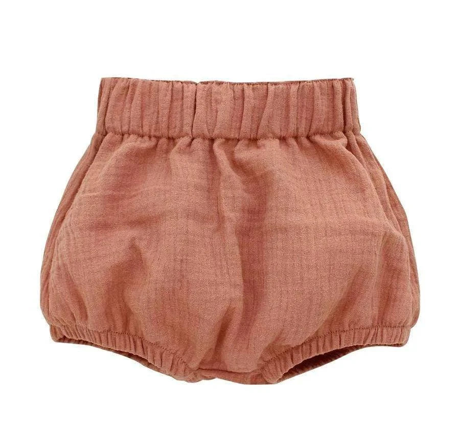 Blush muslin cotton bloomers front view