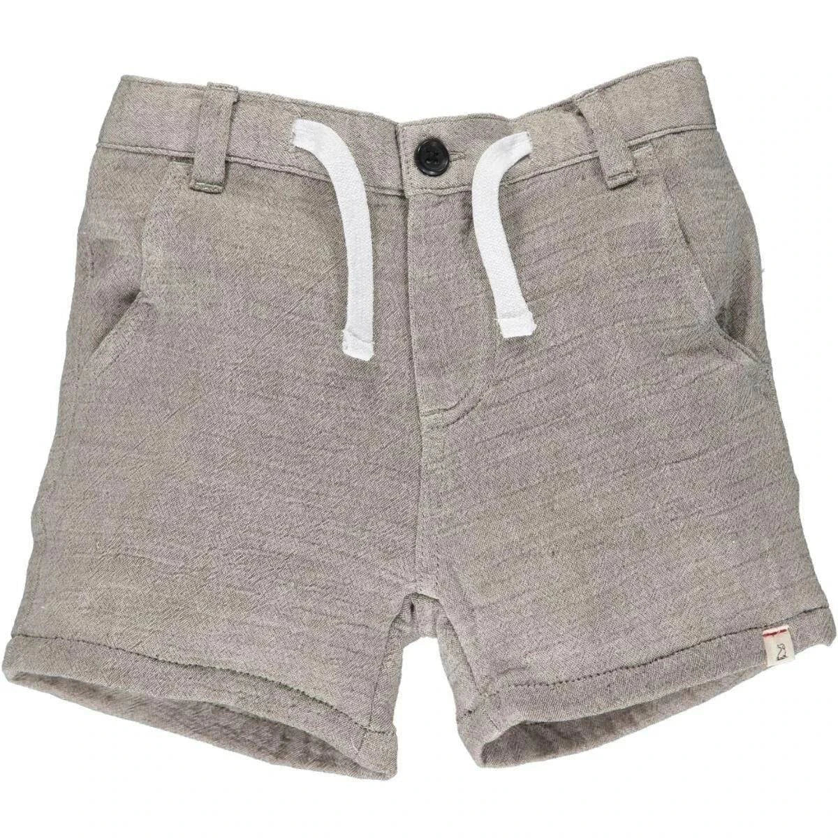 Brown gauze shorts front view
