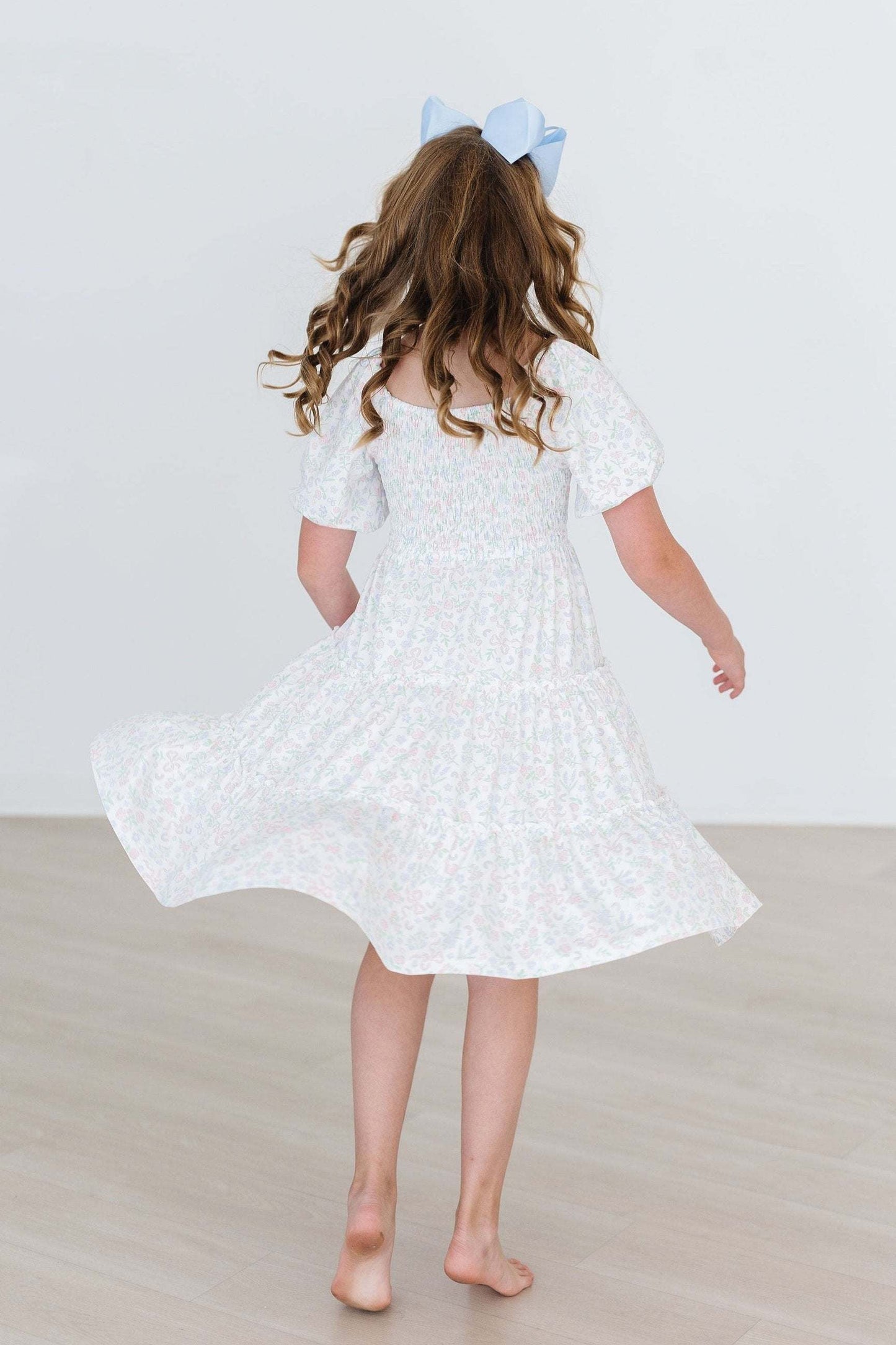 Cloud 9 Smocked Ruffle Dress full length view