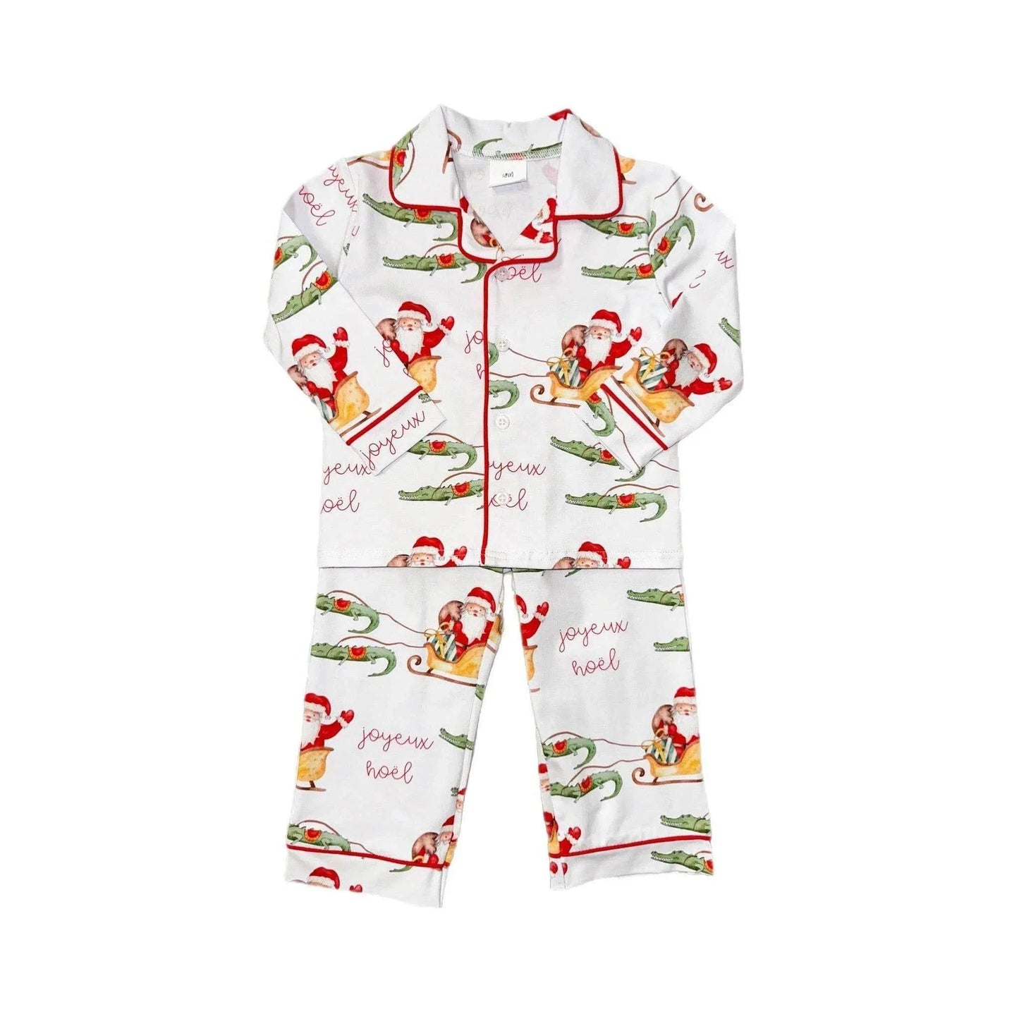 Joyeaux Noel Santa Classic Lounge Set pajamas front view