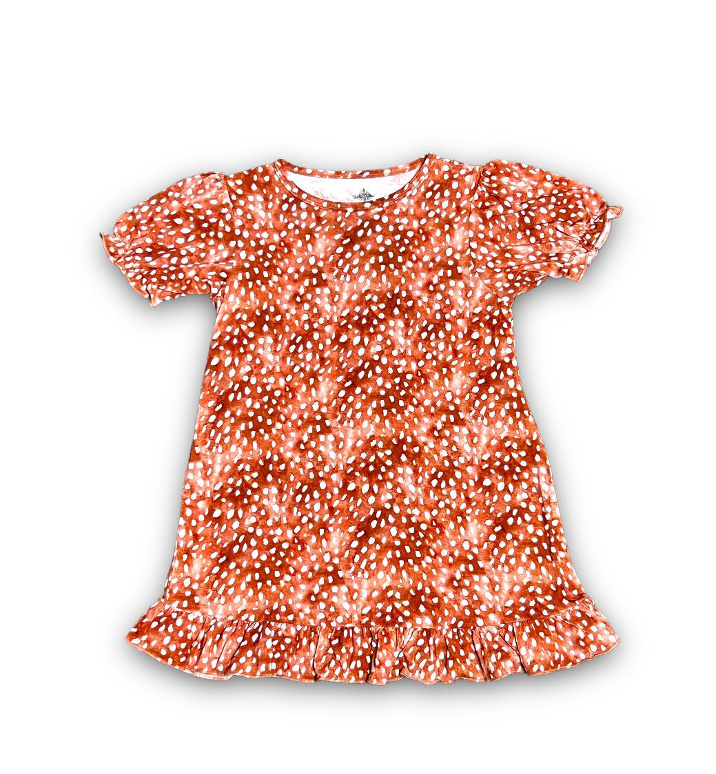 Deer Print Bamboo Play Dress