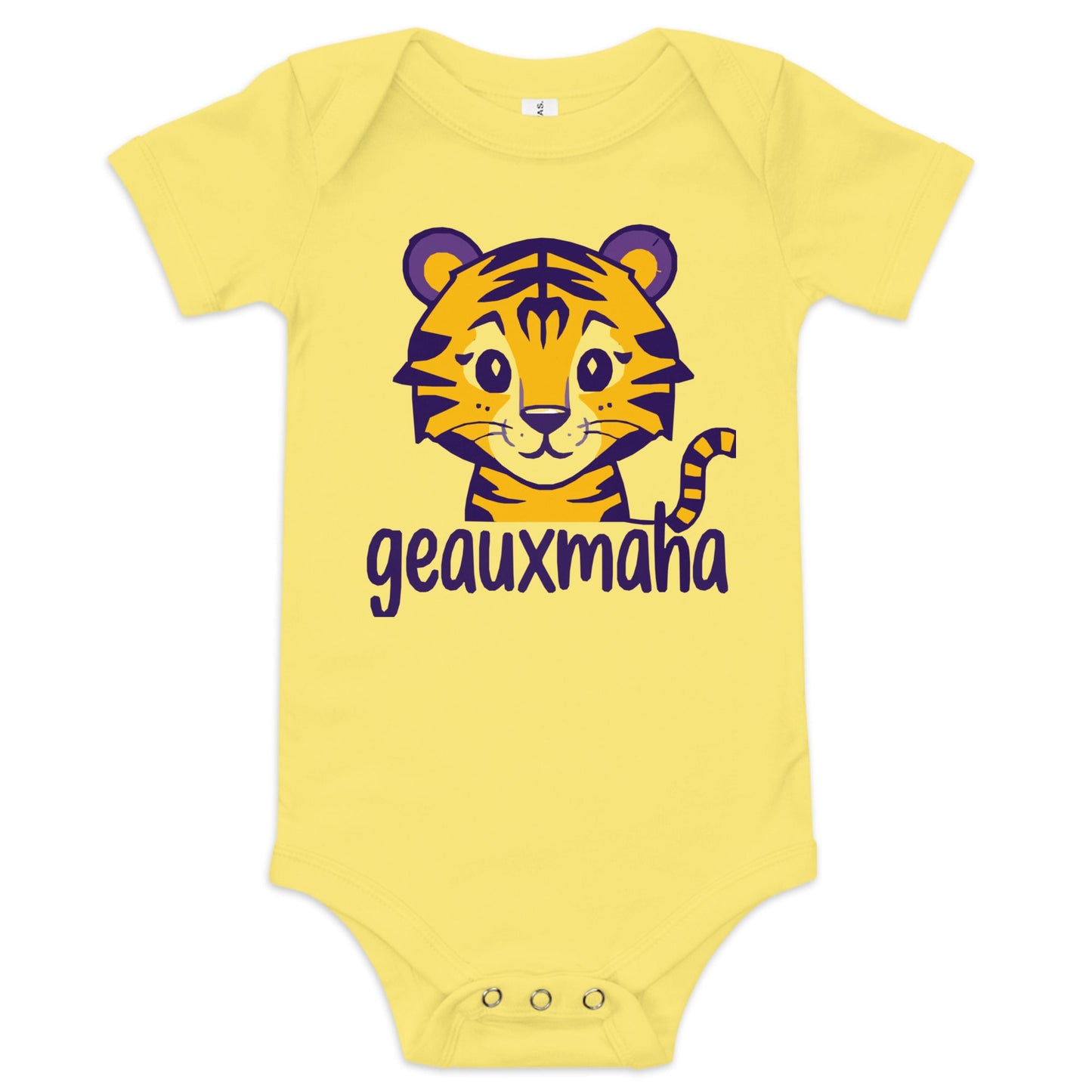 Geauxmaha Tiger Baby Onesie – Purple & Gold
