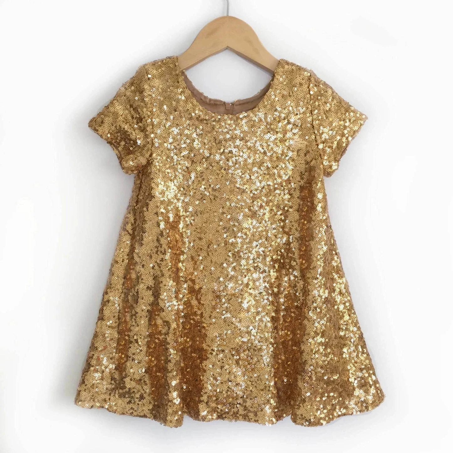 Gold Sequin Dress front view