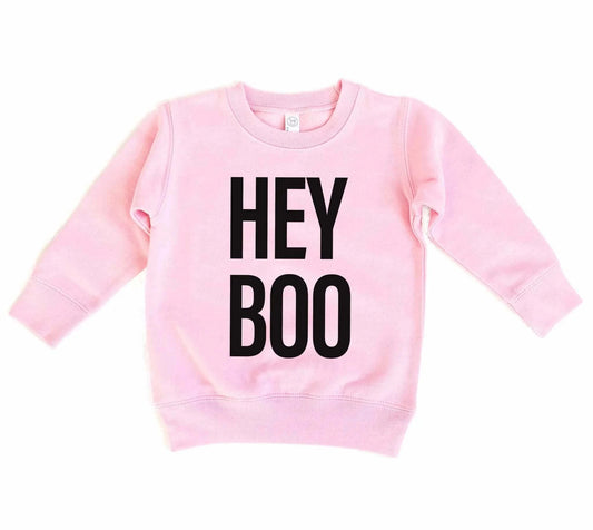 Hey Boo Kids Halloween Sweatshirt top detail view