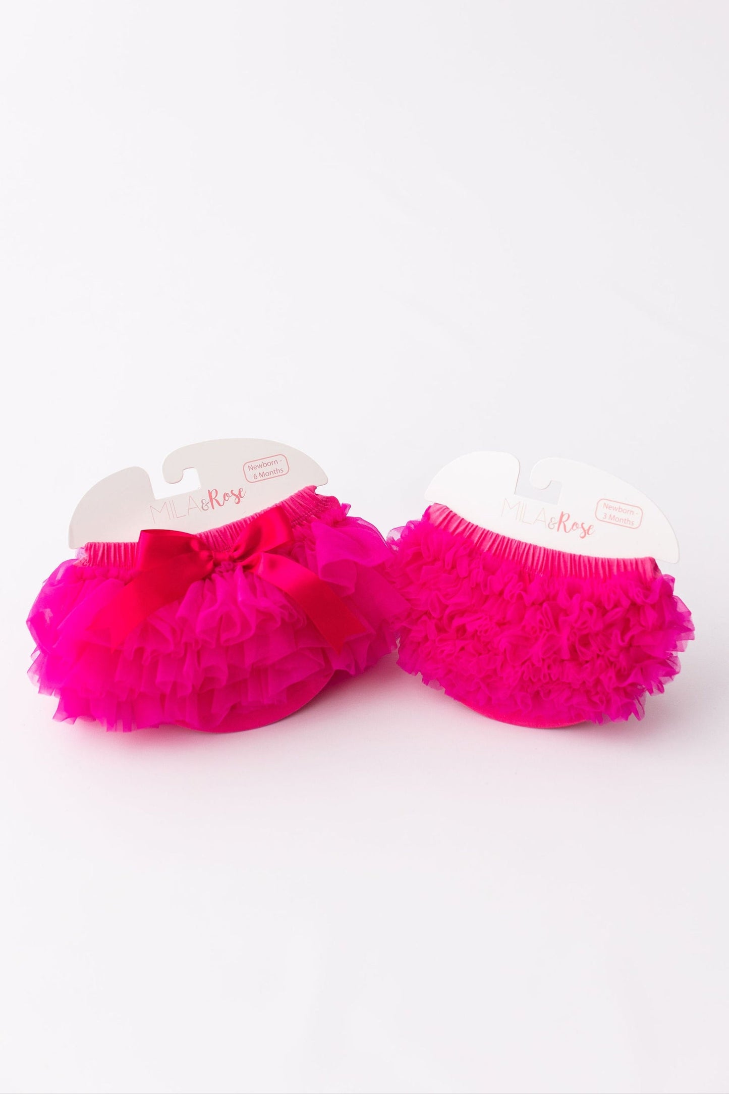Hot pink ruffle bum bloomer ruffle detail view