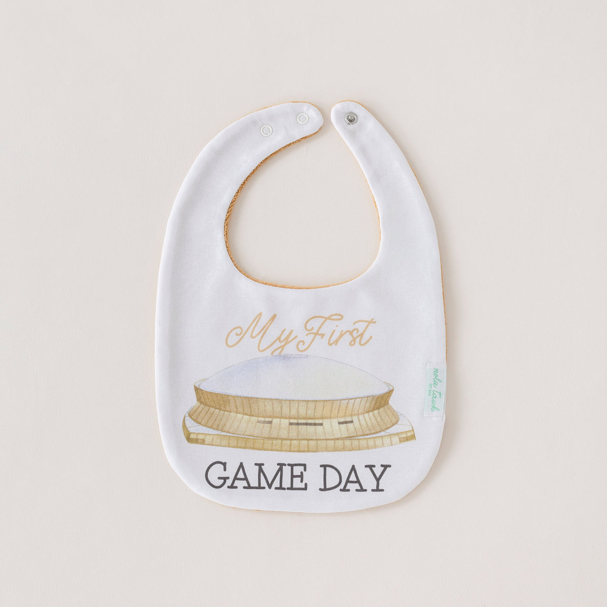 My First Game Day - Saints Organic Cotton Baby Bib