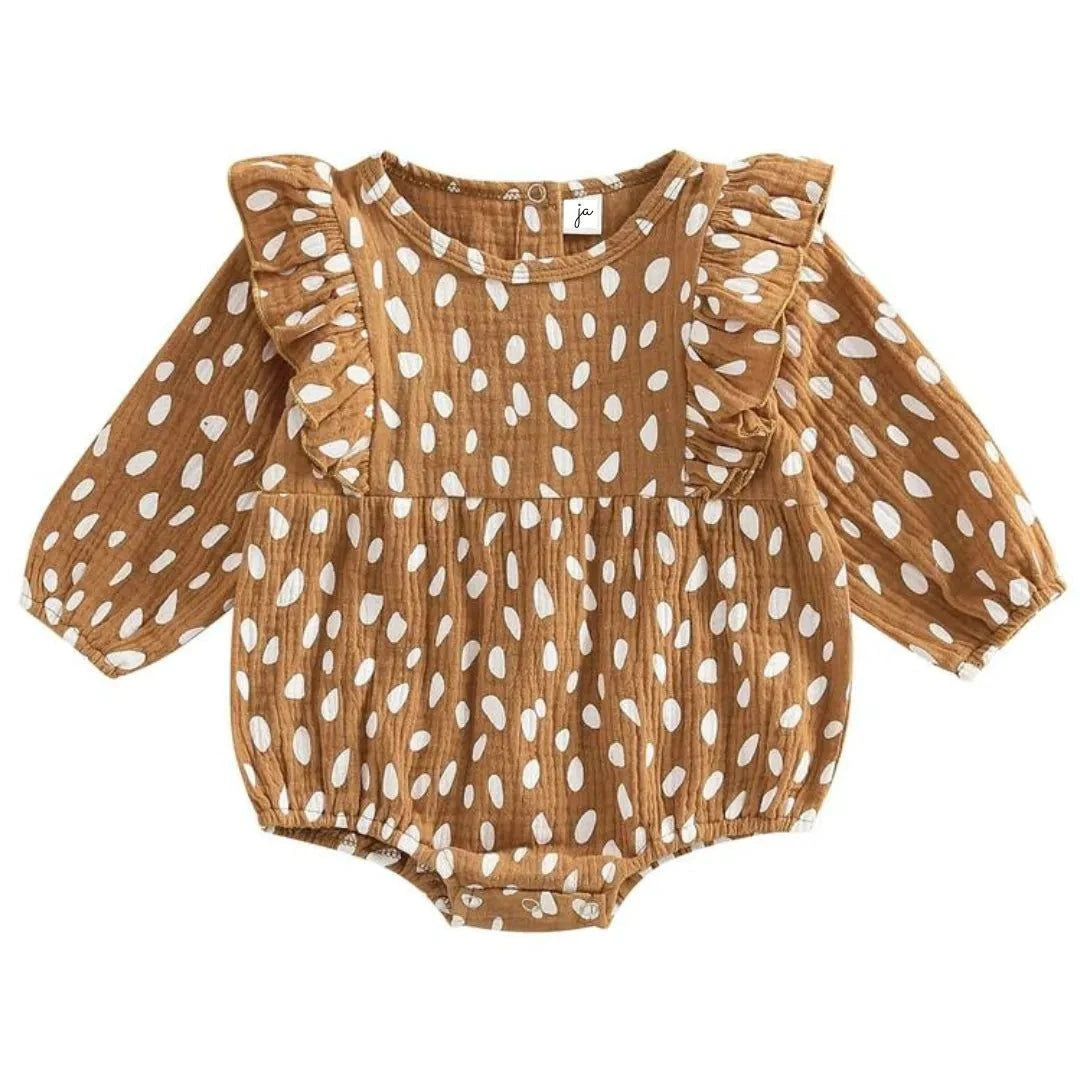 Jennifer Ann - Bubble Romper - fawn