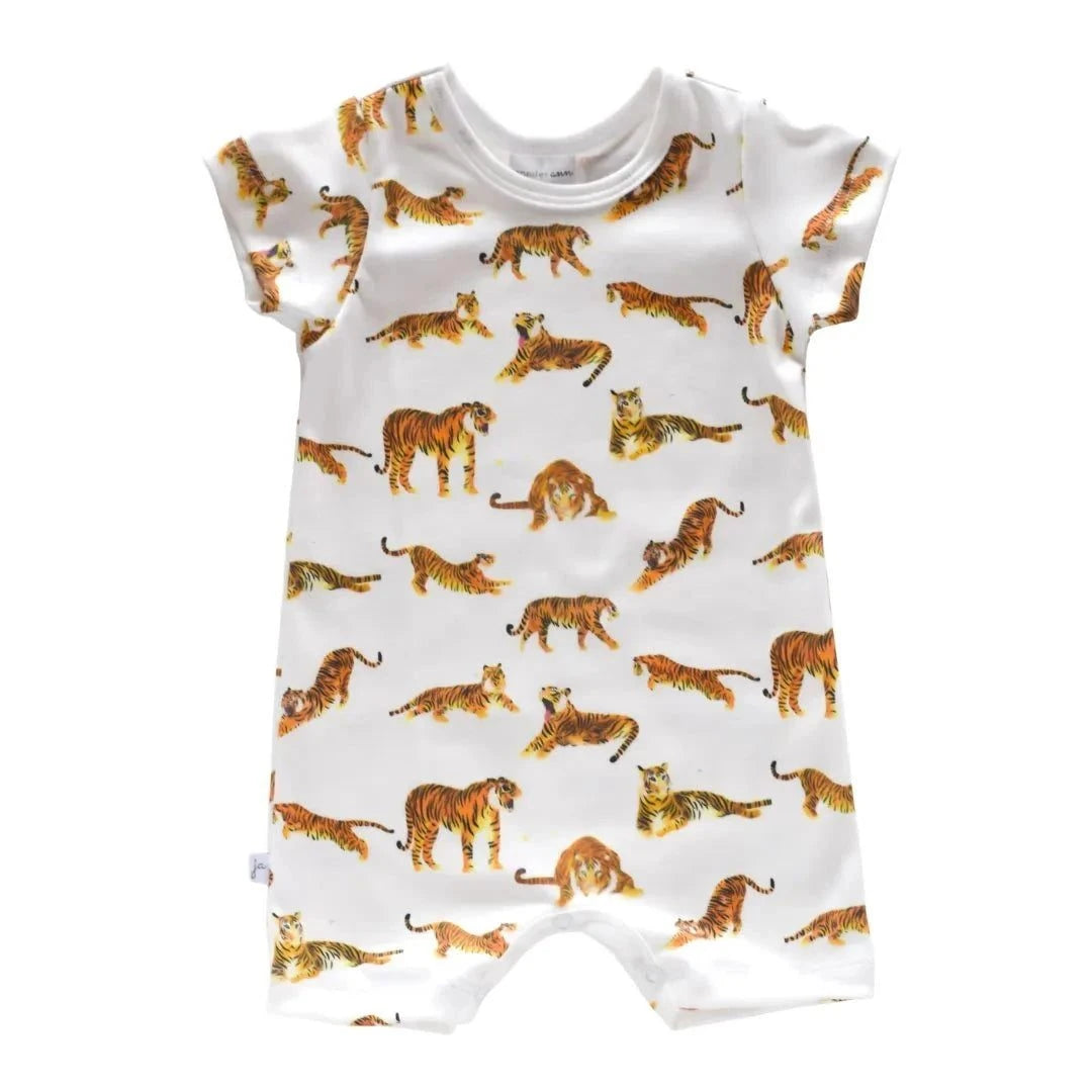 Jennifer Anne - Tiger Print Romper front view