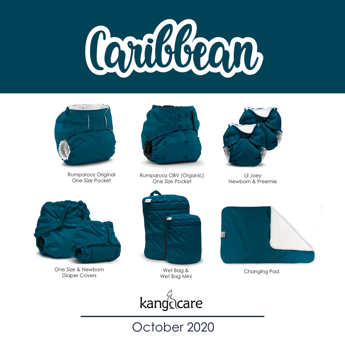Rumparooz Newborn Cloth Diaper Covers - Caribbean