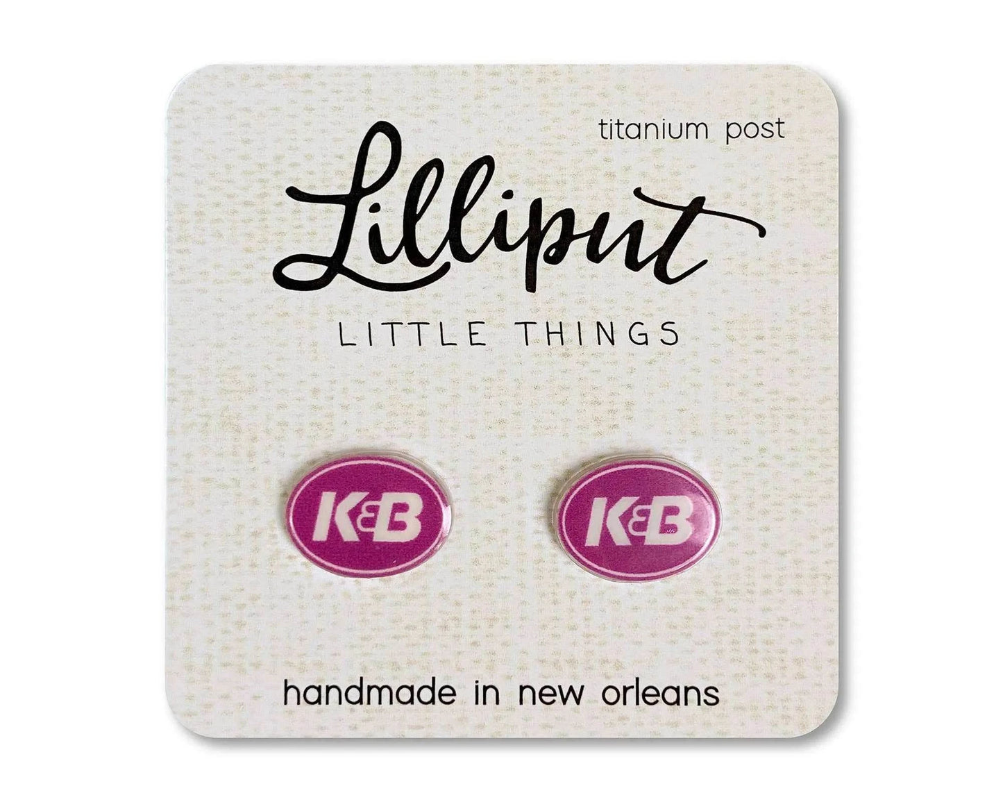 K and B Earrings front view