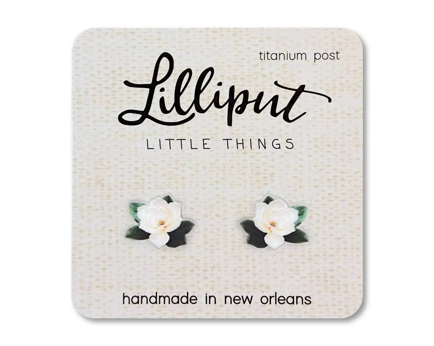 Southern Magnolia Earrings front view