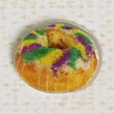 Lilliput Little Things -  Mardi Gras King Cake Earrings