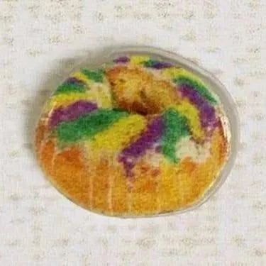 Mardi Gras King Cake Earrings accessory back view